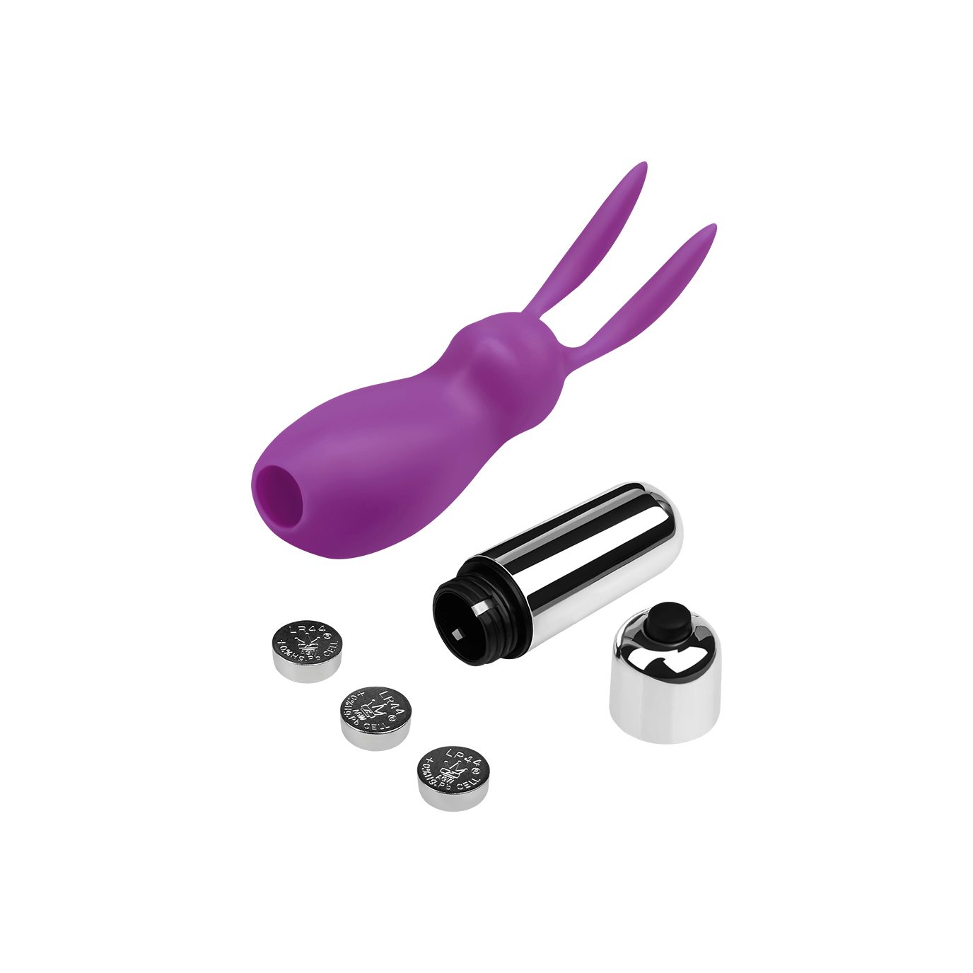 Minivibrator hasenförmig wasserdicht, 'Häschen-Bullet', Violett EIS 11.5cm, Auflege-Vibrator EIS