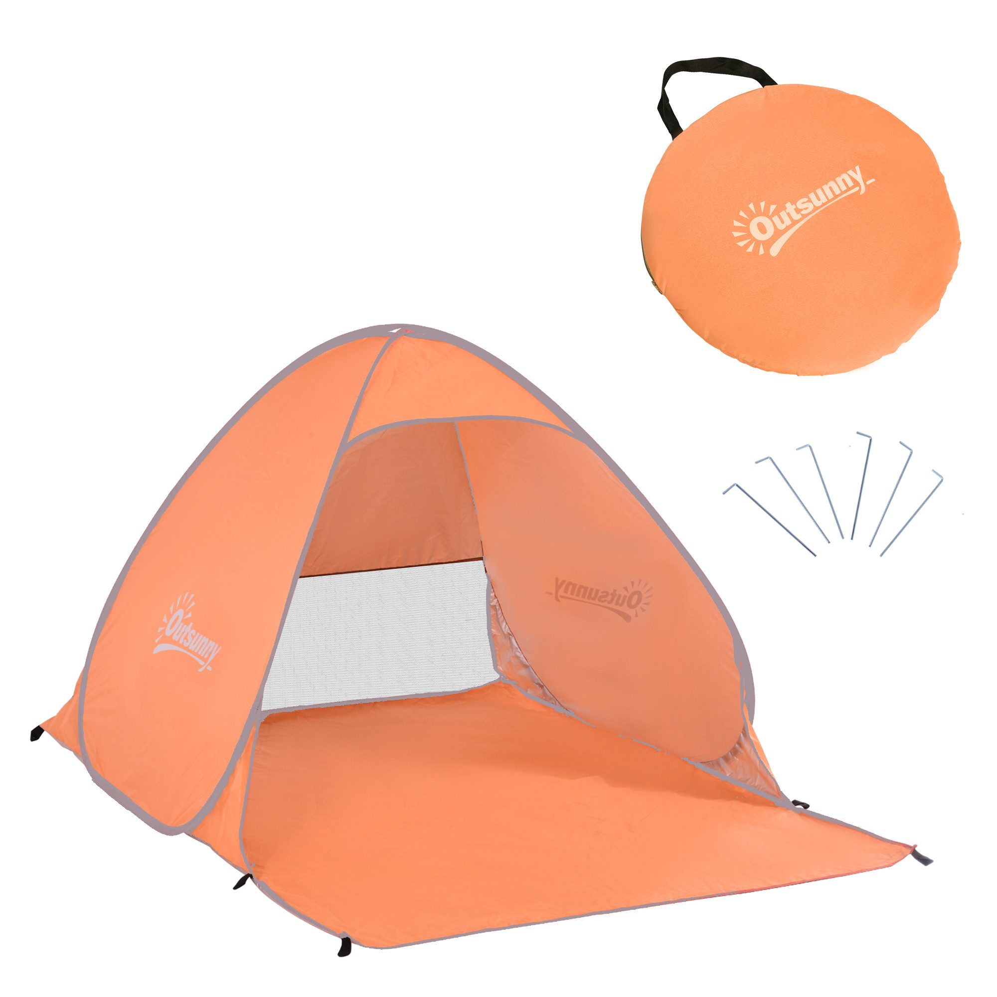 Outsunny Strandmuschel Strandzelt Wurfzelt, Personen: 3 günstig online kaufen