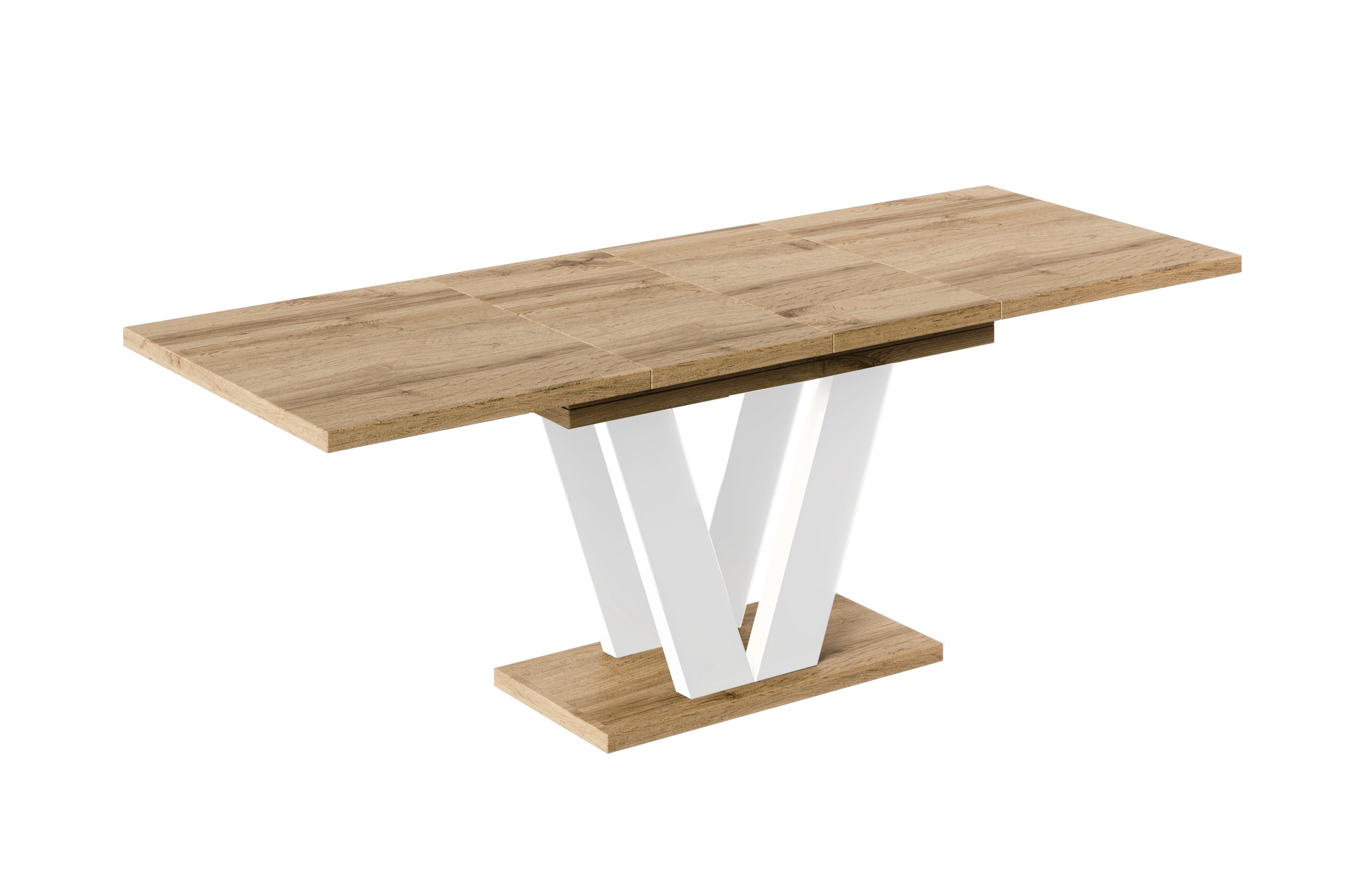 Endo-Moebel Essgruppe "Lara White" 130-210cm ausziehbar, Tischgruppe, für 6 günstig online kaufen