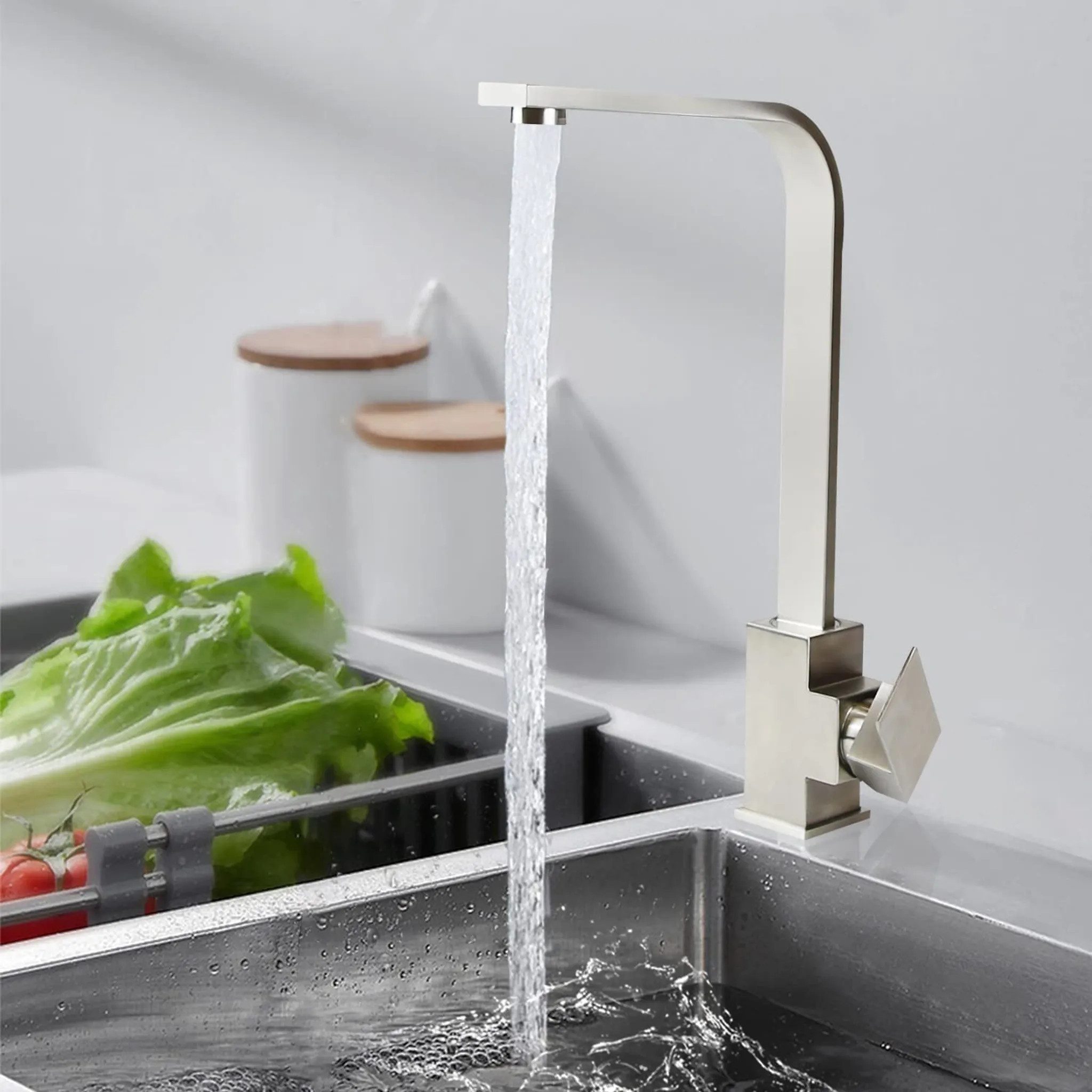 Nettlife Küchenarmatur Hochdruck Küche Armatur Edelstahl 360° Schwenkbar Sp günstig online kaufen