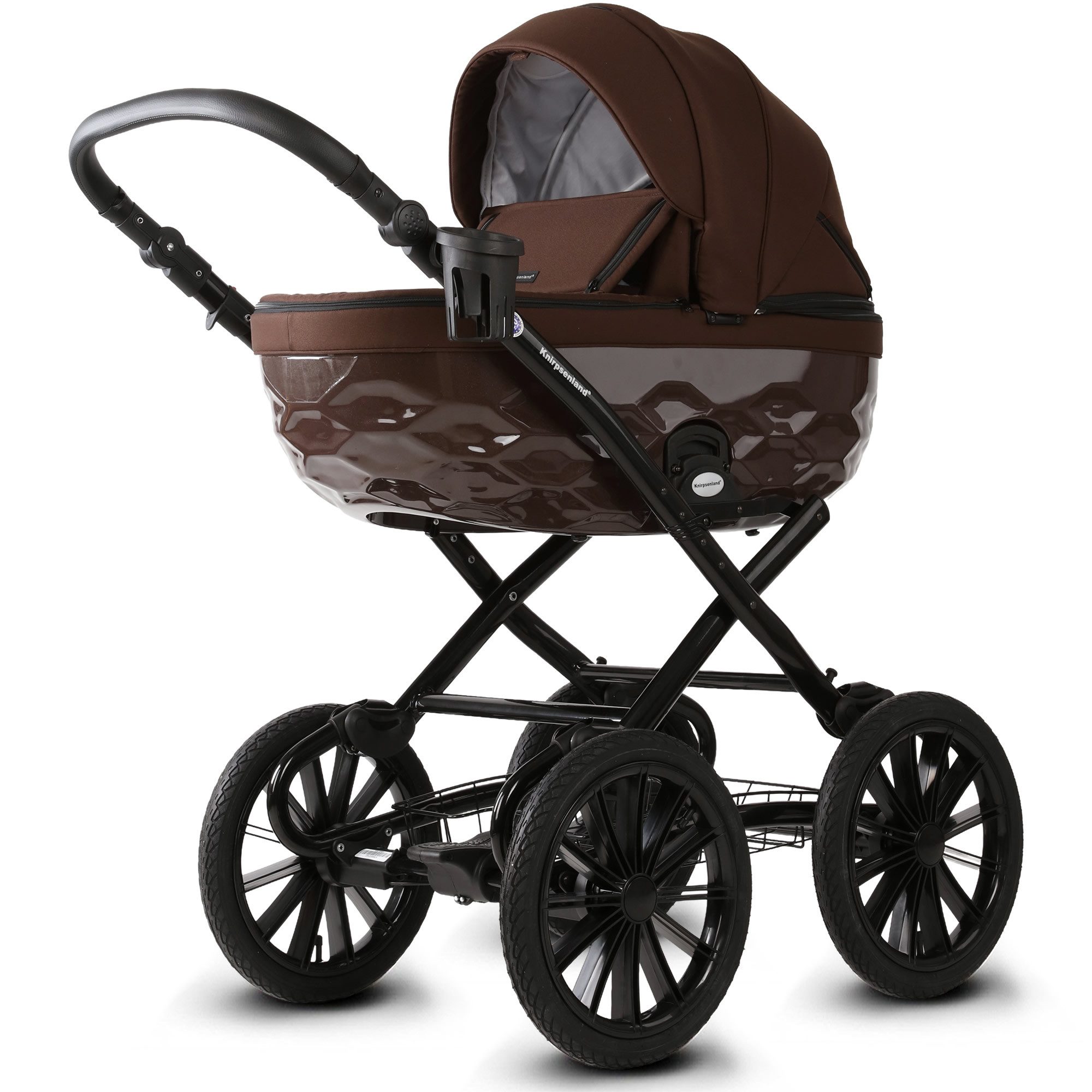 Knirpsenland Kombi-Kinderwagen Premium Retro Exclusive 2in1 inkl. Sportwagen, Wickeltasche & Zubehör, (Spar-Set), Kinderwagen, Handarbeit, 2in1 Kombi mit Babywanne und Sportsitz