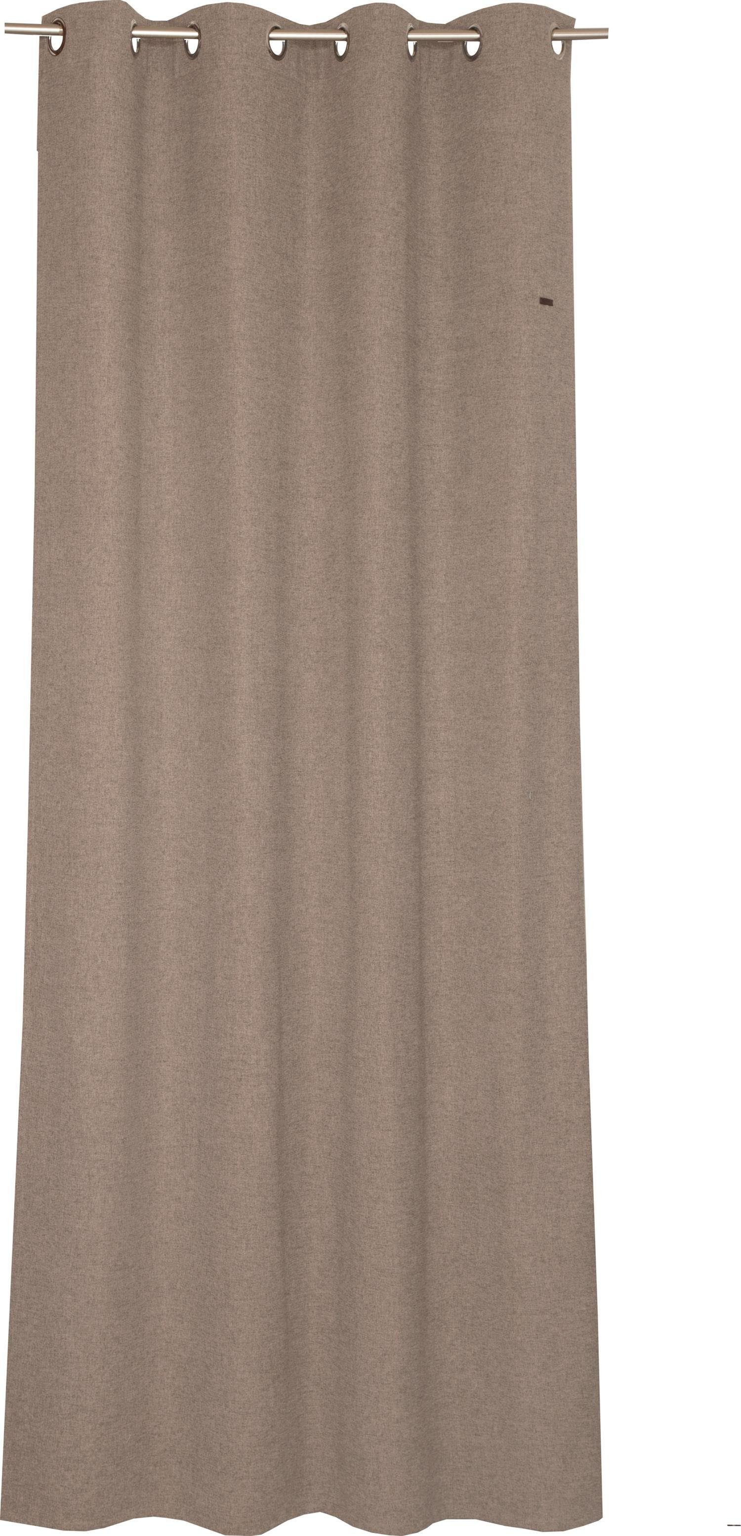Esprit Vorhang Fertig-Vorhang Harp 70460 140x250 cm blickdicht, blickdicht, schöne Flanelloptik mit 8 Metallösen
