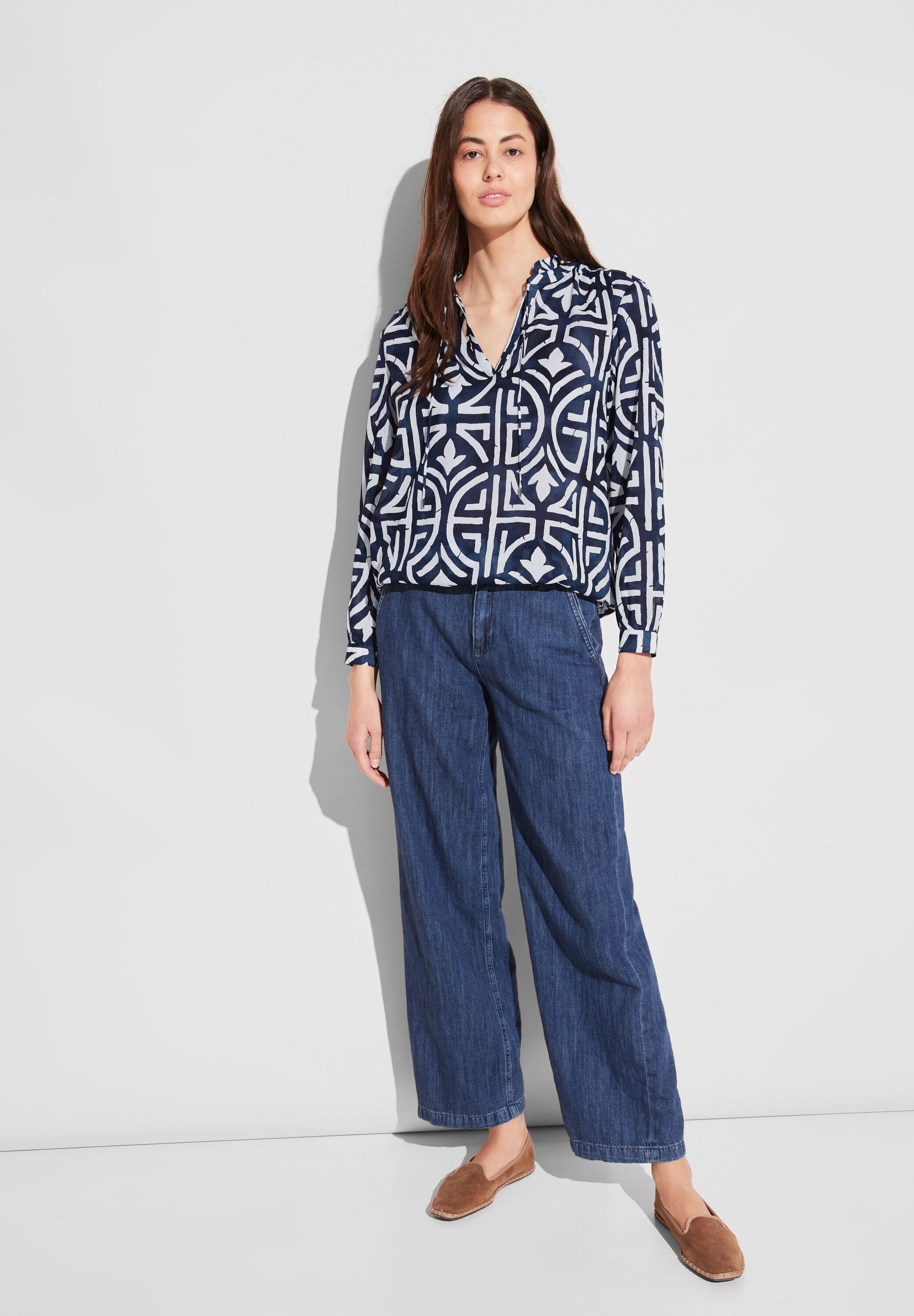 STREET ONE Hemdbluse mit grafischem Muster