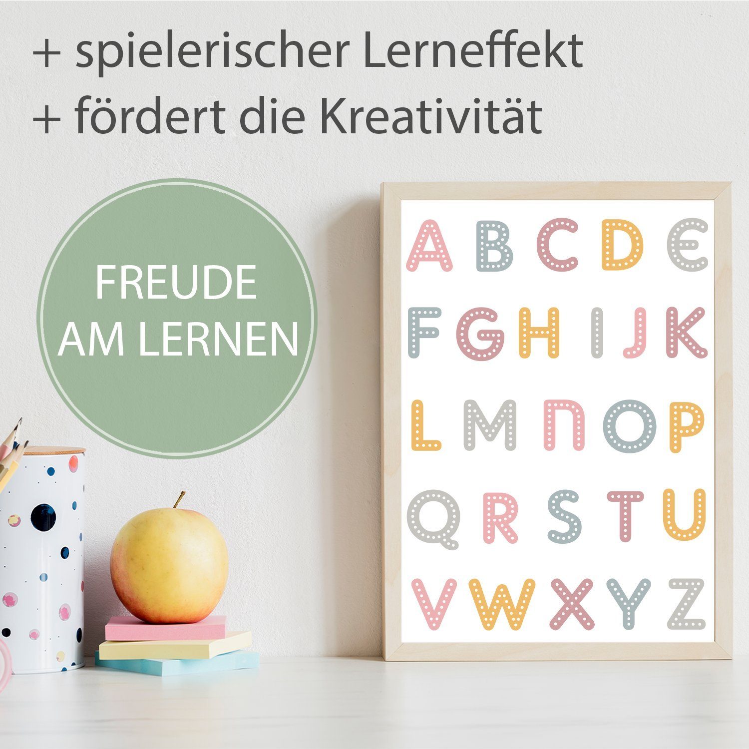 Tigerlino Poster ABC Zahlen Kinderposter 3er günstig online kaufen
