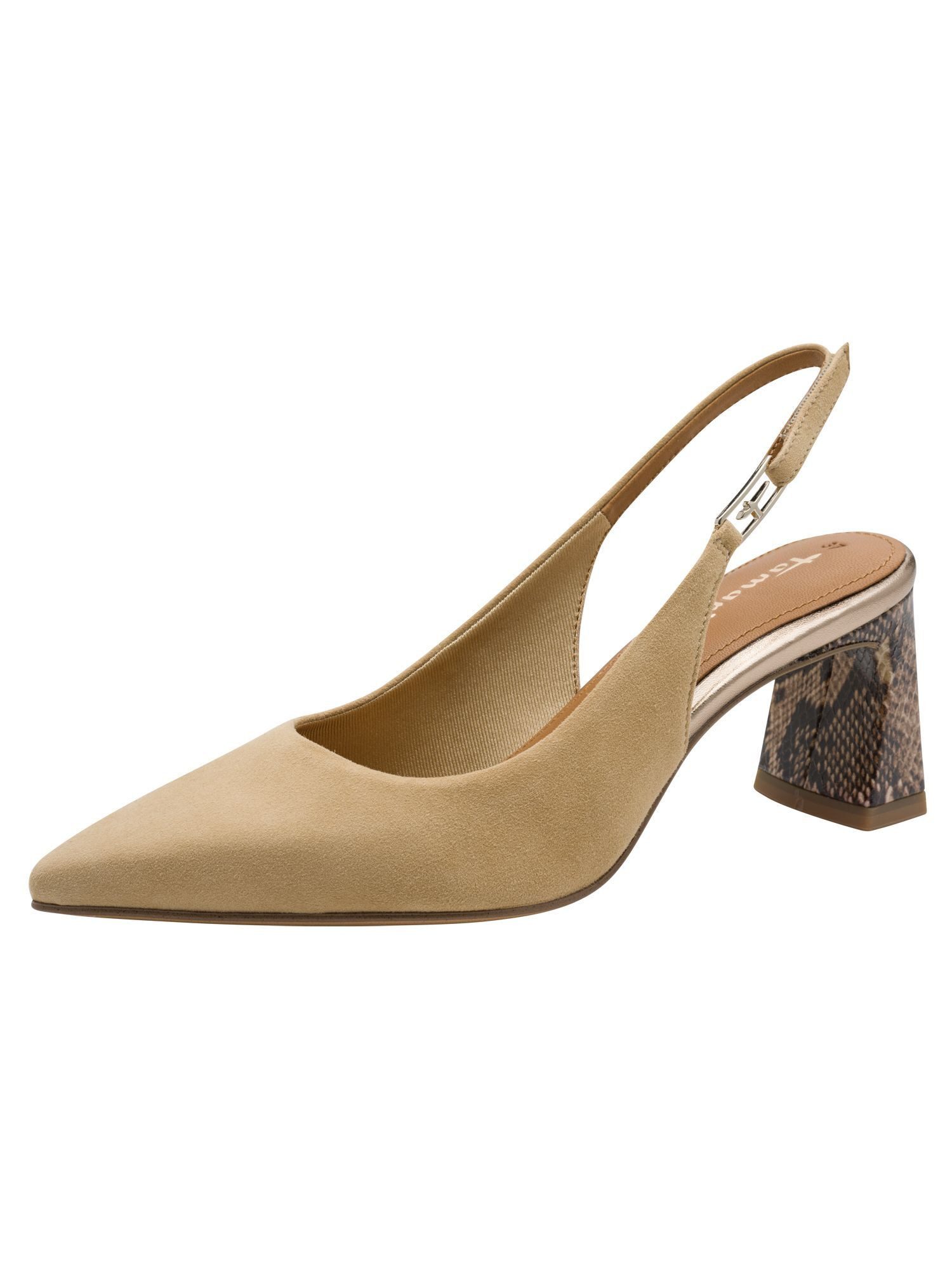 Tamaris ANTIslide, TOUCH-IT, ANTIshokk aus Leder banana Sandale ANTIslide