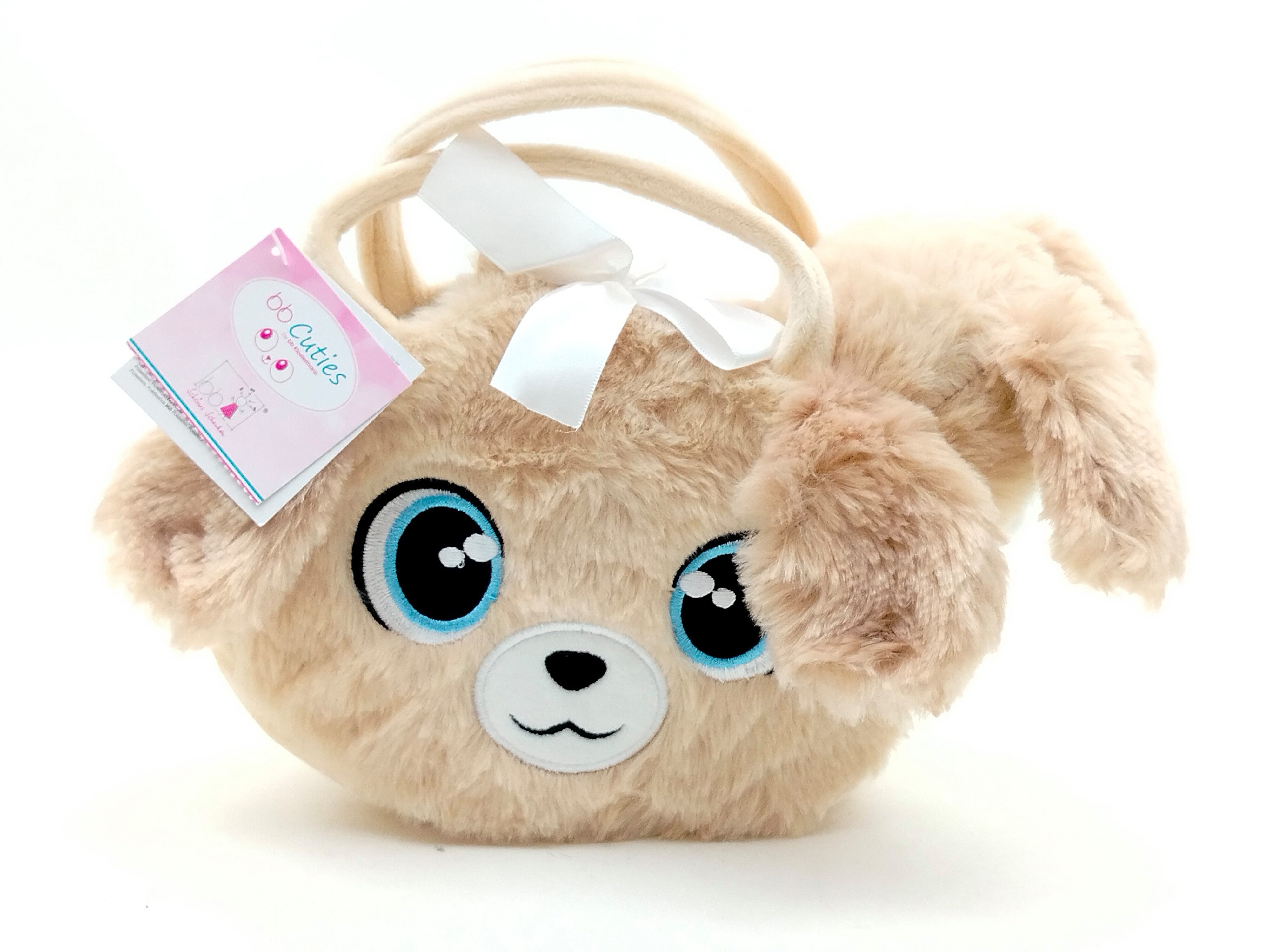 bb Klostermann Kindergartentasche Hellbraune Plüschtasche im Hündchendesign mit hellbraunem Plüschhund