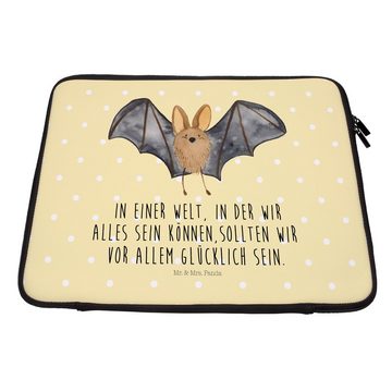 Mr. & Mrs. Panda Laptop-Hülle Fledermaus Flügel - Gelb Pastell - Geschenk, Gute Laune, Tasche, Tier