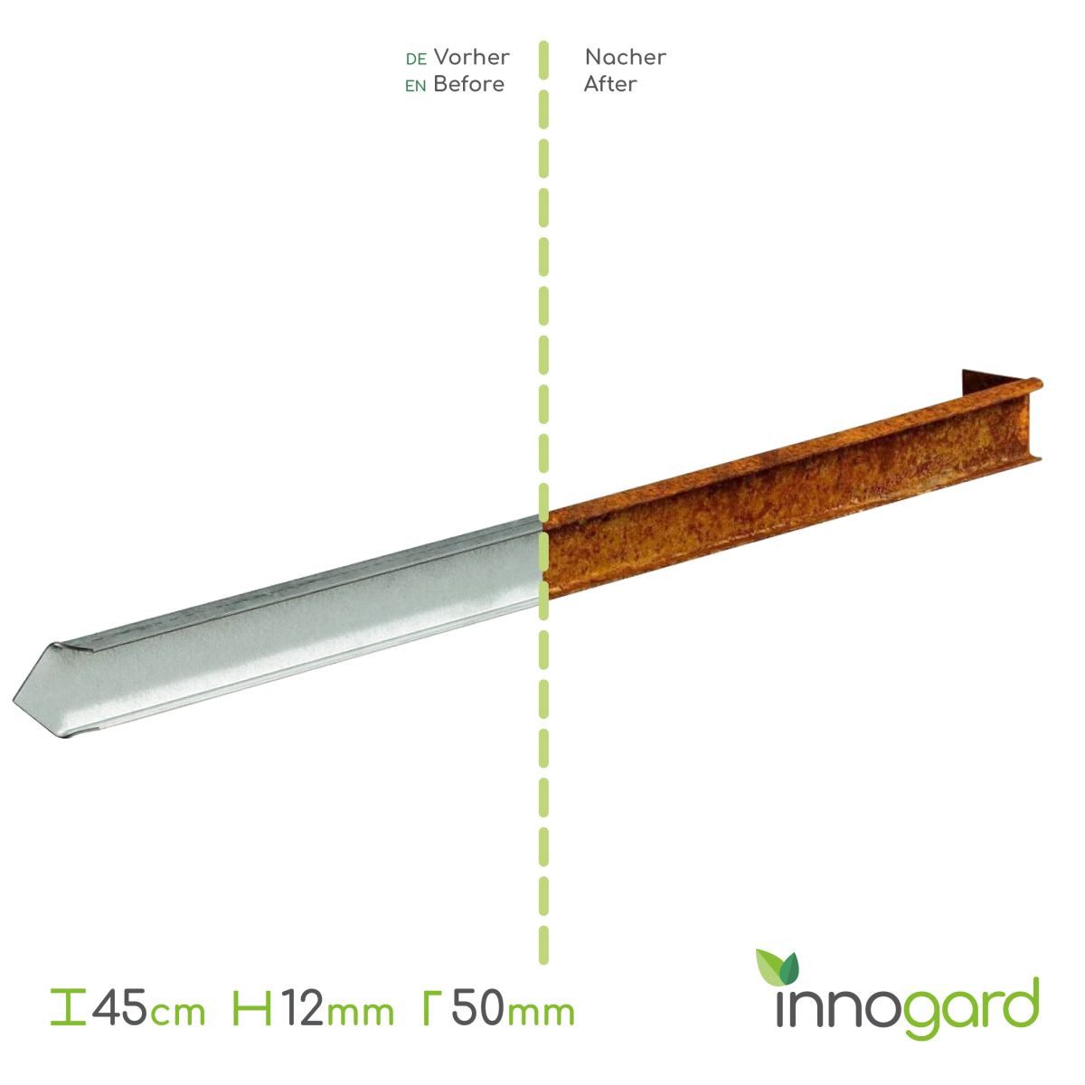 innogard Bodenanker innogard Erdanker 10 Stück für Rasenkante breit Corten