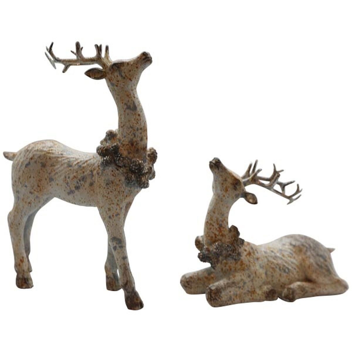 Exner GmbH Garten- & Wohnaccessoires Dekofigur Rentier Set Lilian, Polyresin, 13x4,5x19 cm (2 St)