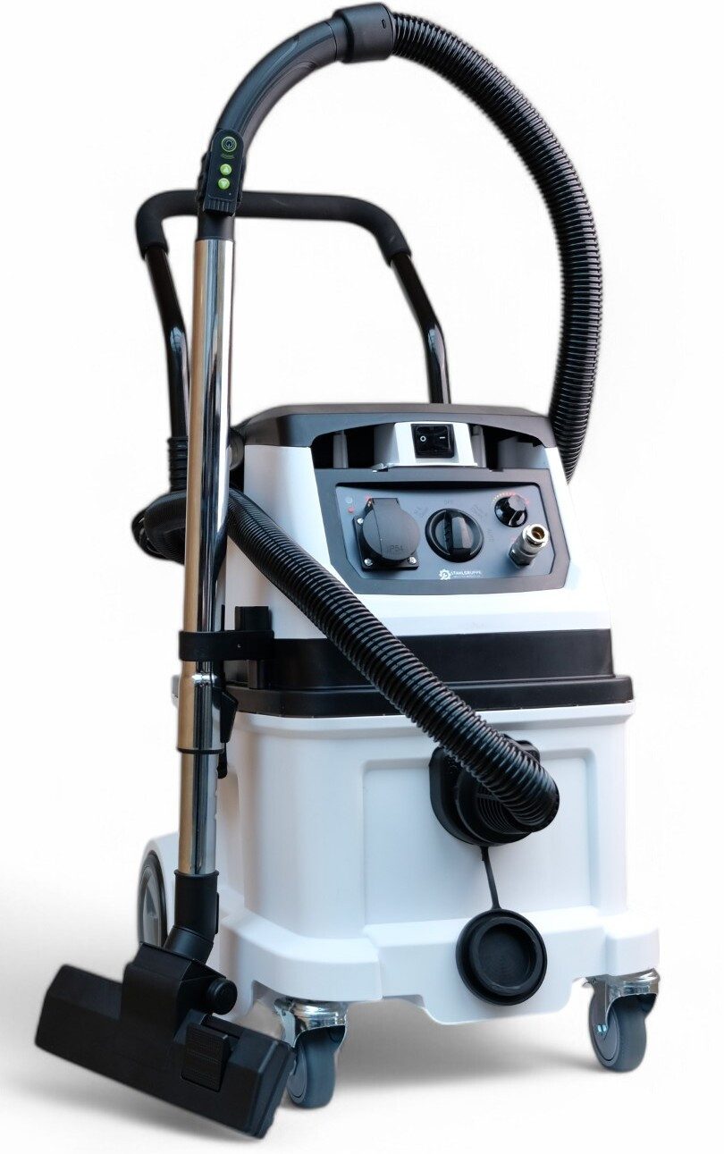 DeTec. Industriesauger mit Klopffunktion und Fernbedienung 1600W 40L Tank 230V, 1600 W, mit Beutel, inkl. Druckluftanschluss und Autostart Funktion