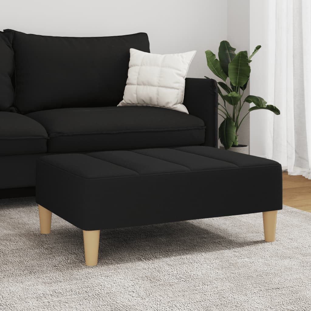 vidaXL Polsterhocker Fußhocker Schwarz 77x55x31 cm günstig online kaufen