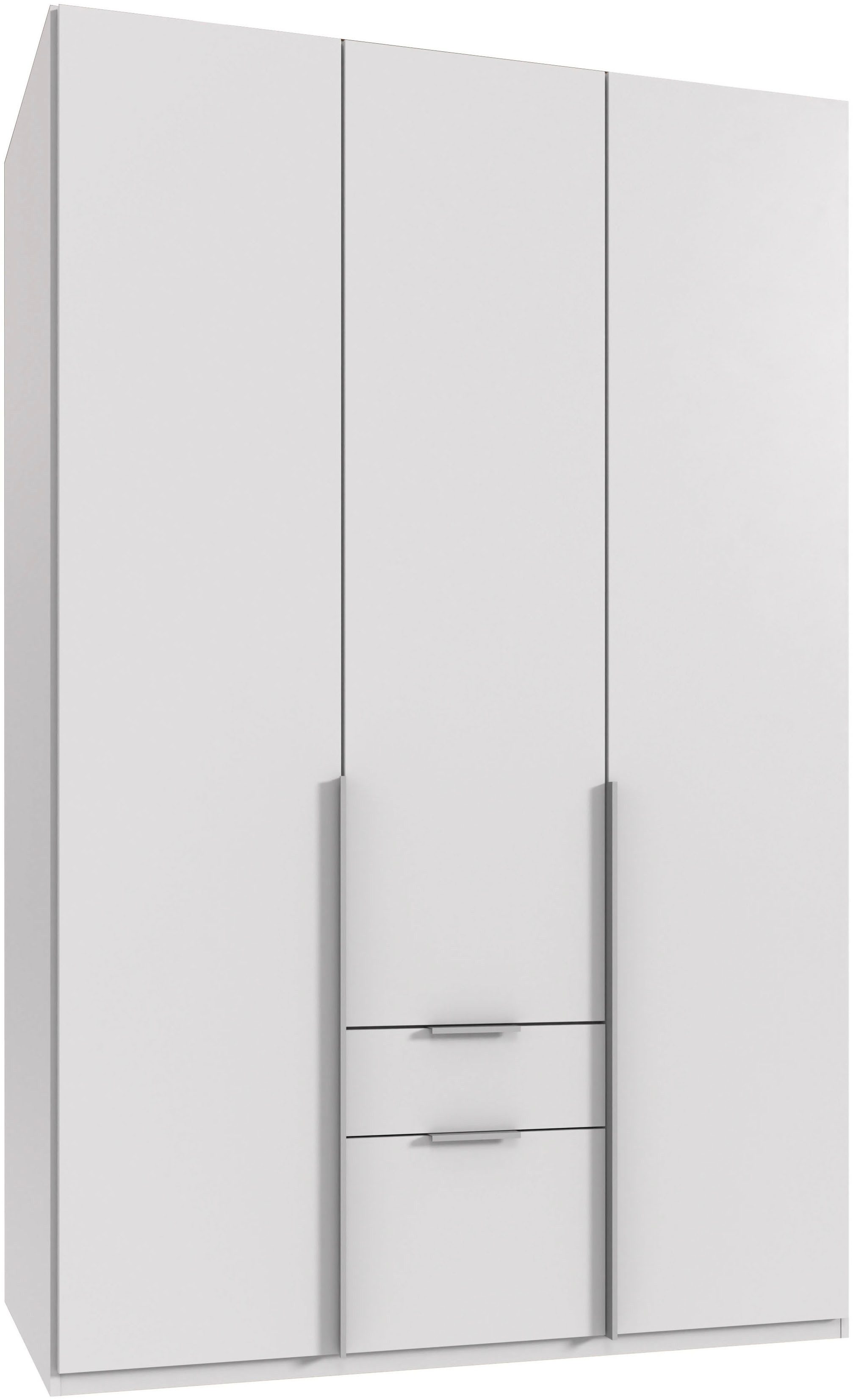 Wimex Drehtürenschrank Mugano, 135 oder 180cm breit, 208 oder 236cm hoch, Made in Germany (mit langen Griffstangen aus Metall) wahlweise mit oder ohne Spiegel, mit Schubladen