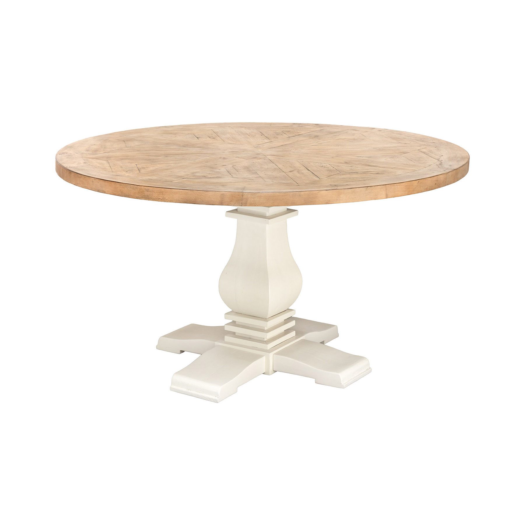 riess-ambiente Esstisch HAMPTONS 140cm hellbraun / creme - recycelte Pinie, günstig online kaufen