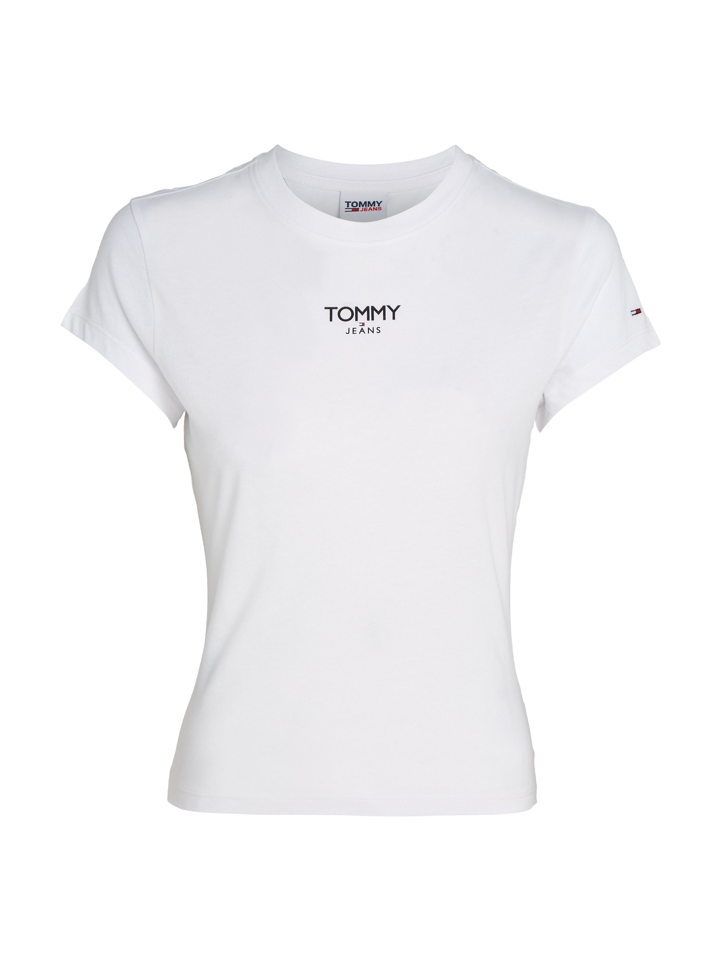 Tommy Jeans T-Shirt TJW BBY 1 White Jeans Tommy mit LOGO SS Logo ESSENTIAL