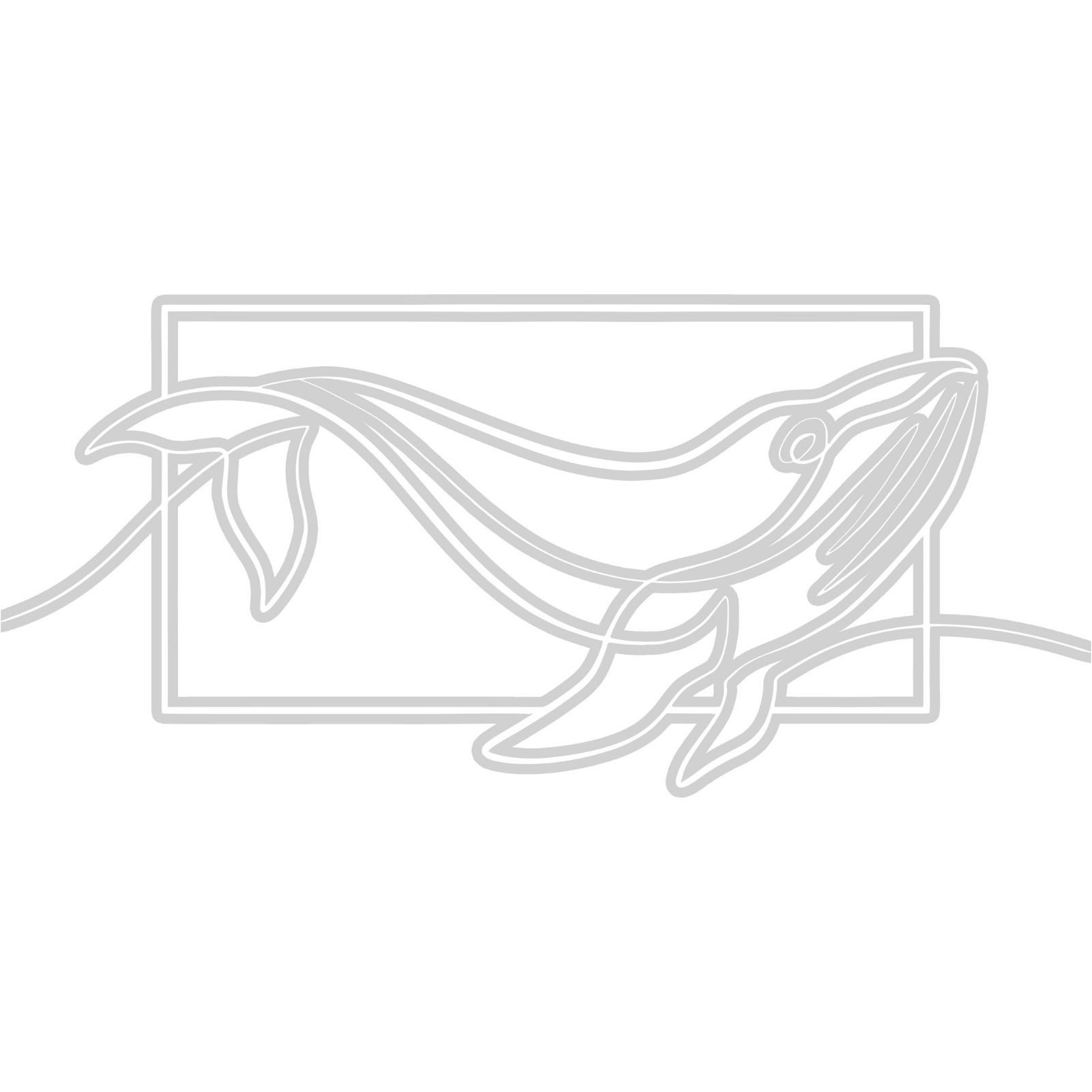Wanddekoobjekt Whale Metall Wanddekoration, Whale Wanddekoration, Einfache Linien