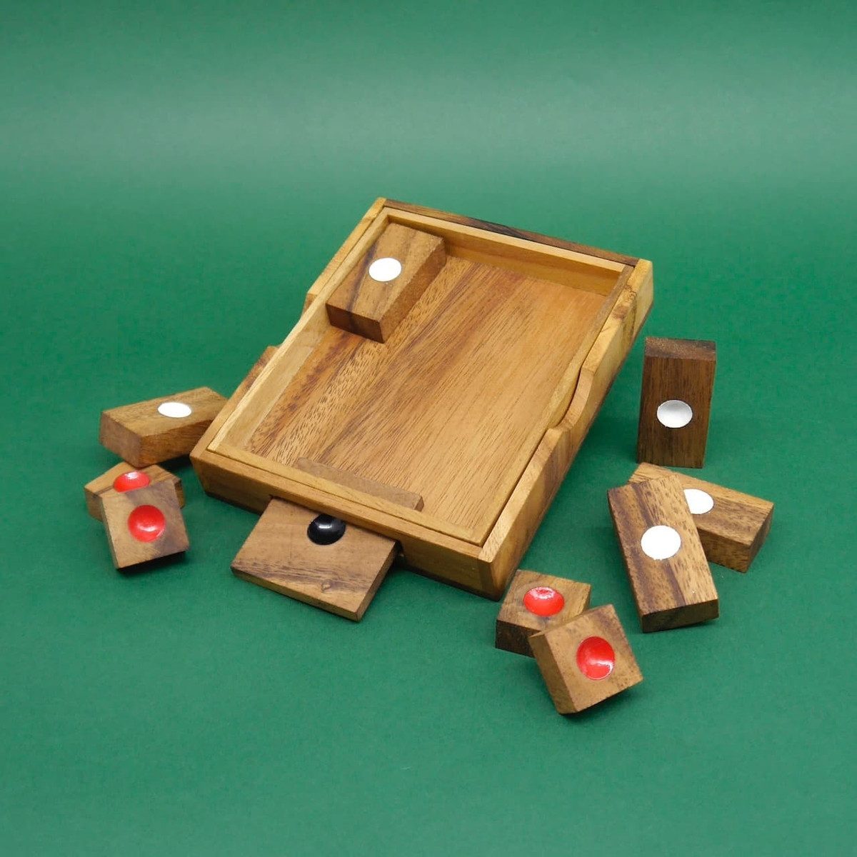 ROMBOL Denkspiele Spiel KHUN PAN - variantenreiches Schiebepuzzle, Schiebespiel, Holzpuzzle