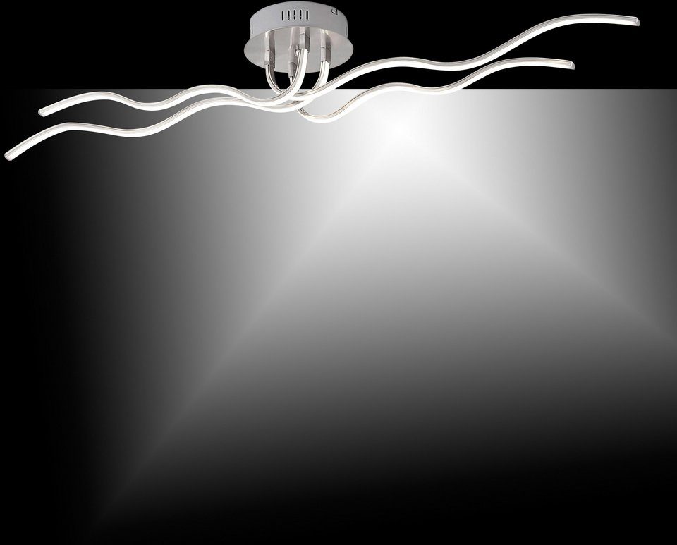 festverbautem Direkt Deckenleuchte fest LED LED Arme integriert, Leuchten (3000 (wellenförmig) feste WAVE, inkl. Kelvin),