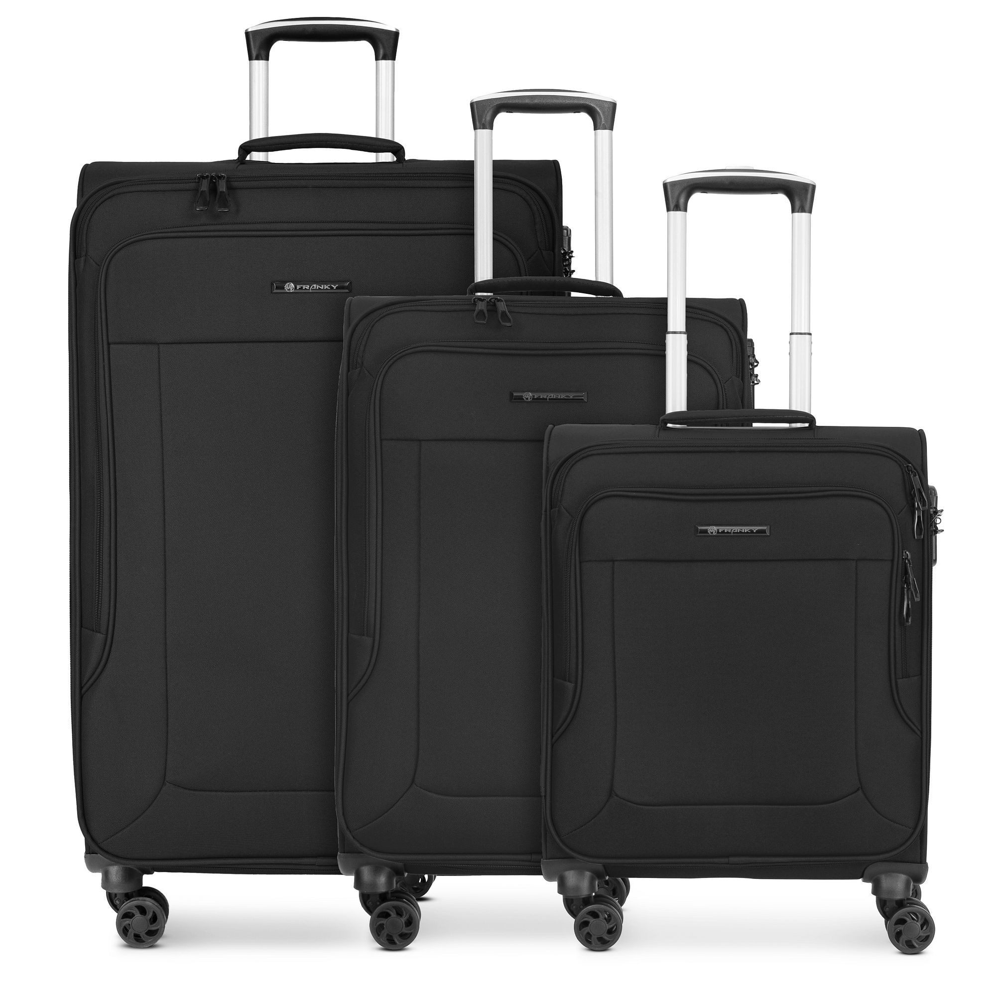 Franky Trolleyset Melbourne 3.0, 4 Rollen, (3-teilig, 3 tlg), Polyester