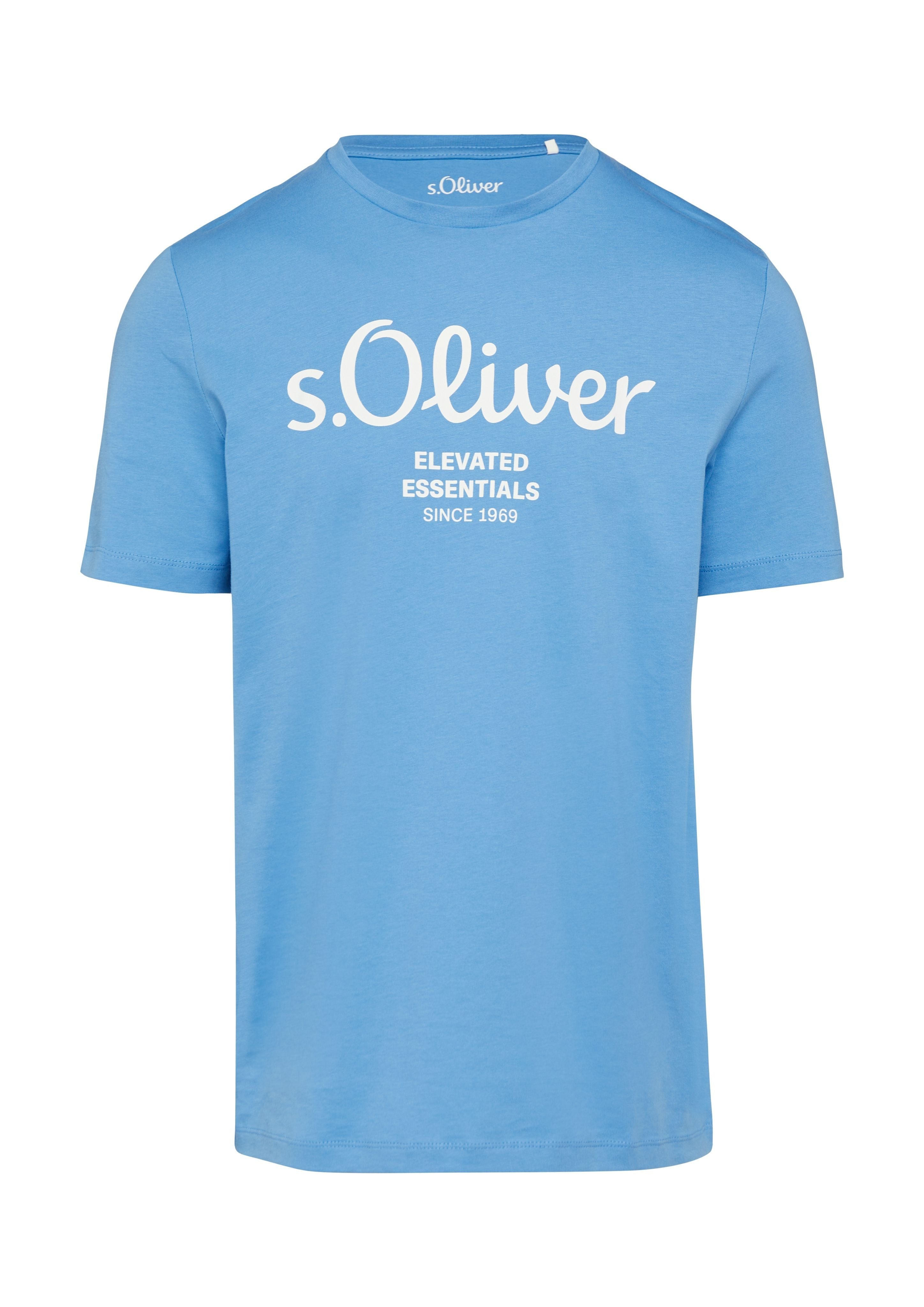 s.Oliver Kurzarmshirt T-Shirt mit Logo-Print Artwork günstig online kaufen