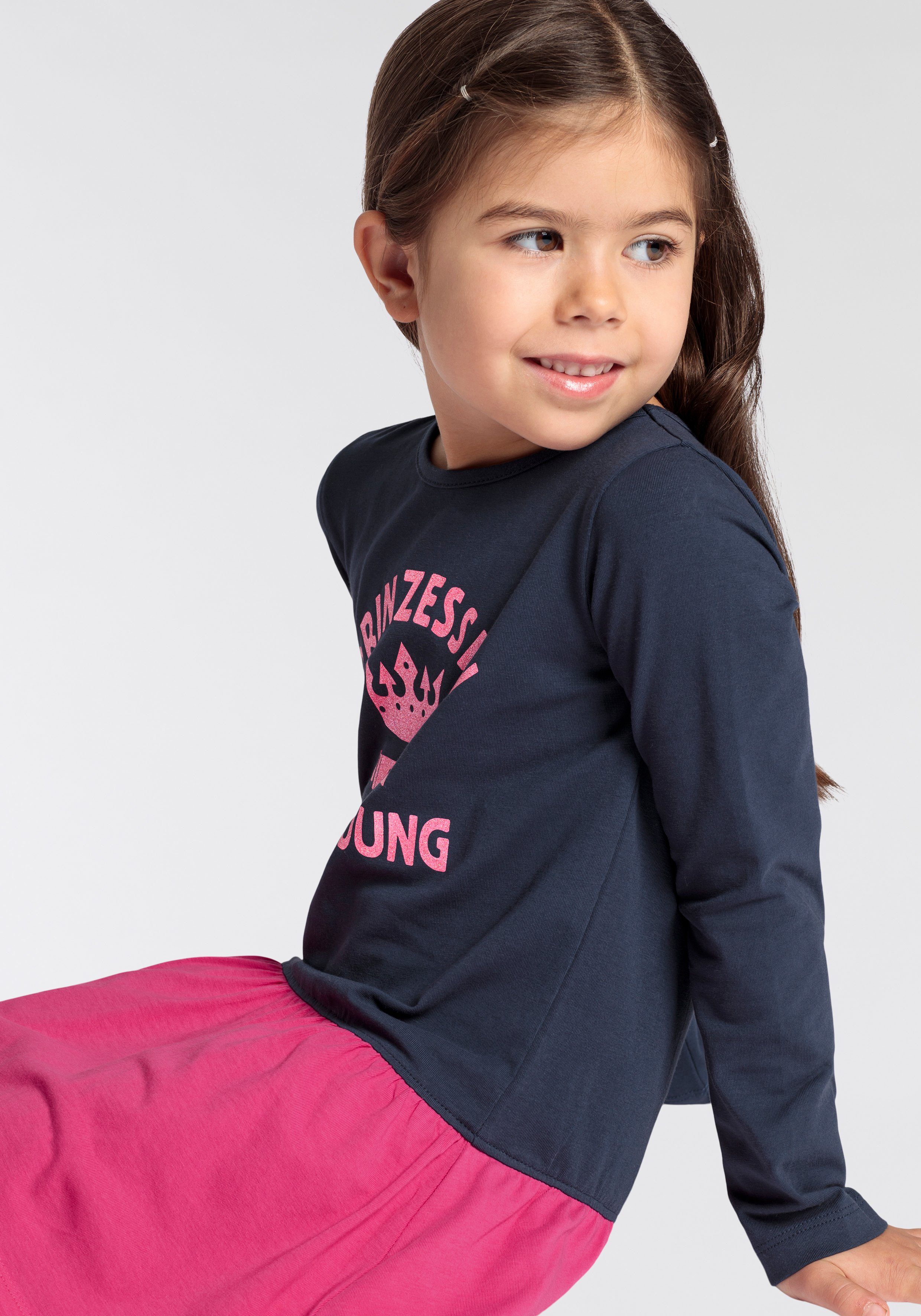 KIDSWORLD Jerseykleid PRINZESSIN IN AUSBILDUNG, Sprüchedruck für Mädchen kleine