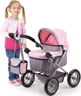 Bayer Puppenwagen »Trendy, grau/rosa«, mit Wickeltasche