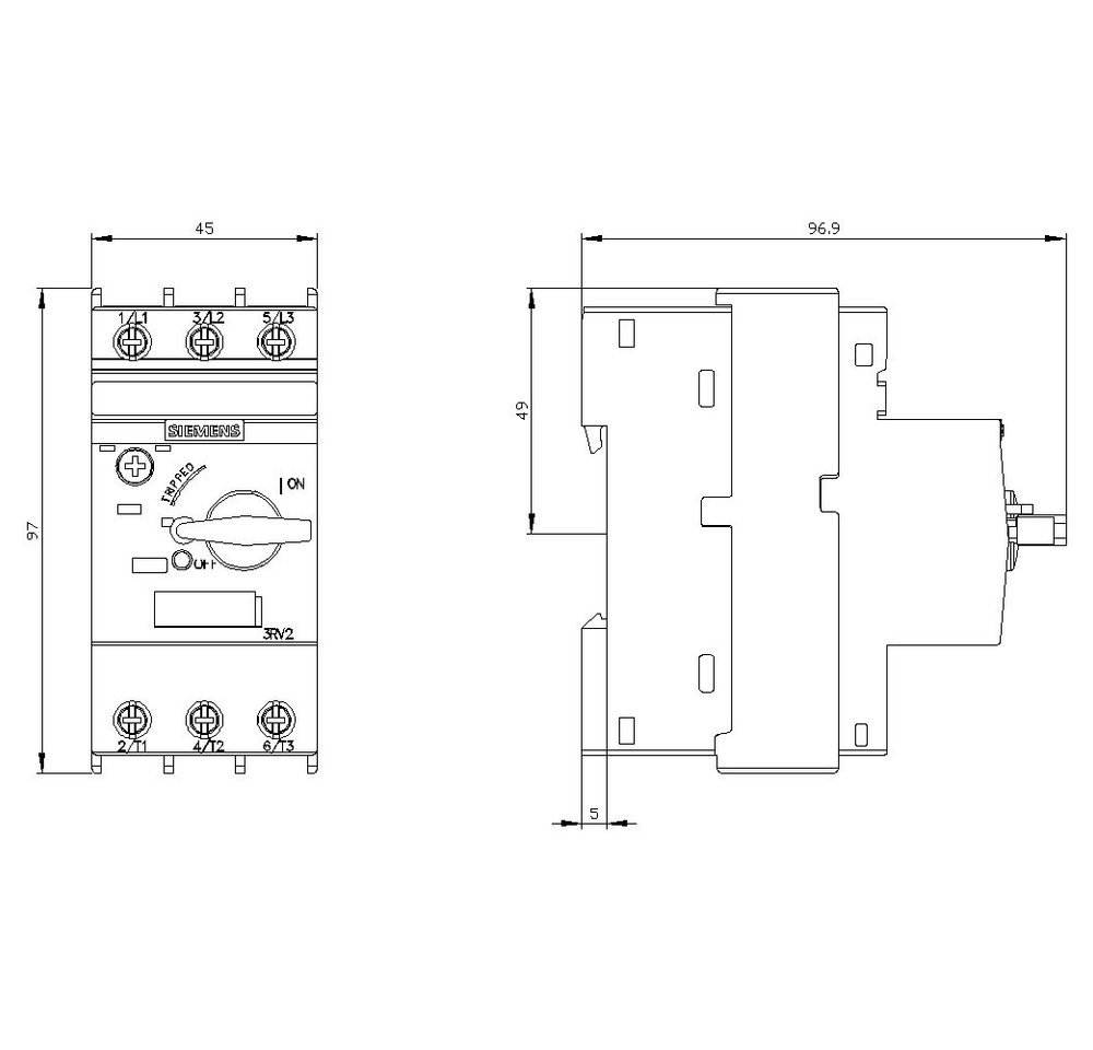 Thumbnail - SIEMENS Stromstoßschalter Siemens 3RV2021-4AA10 Leistungsschalter 1 St. Einstellbereich (Strom), (3RV2021-4AA10)