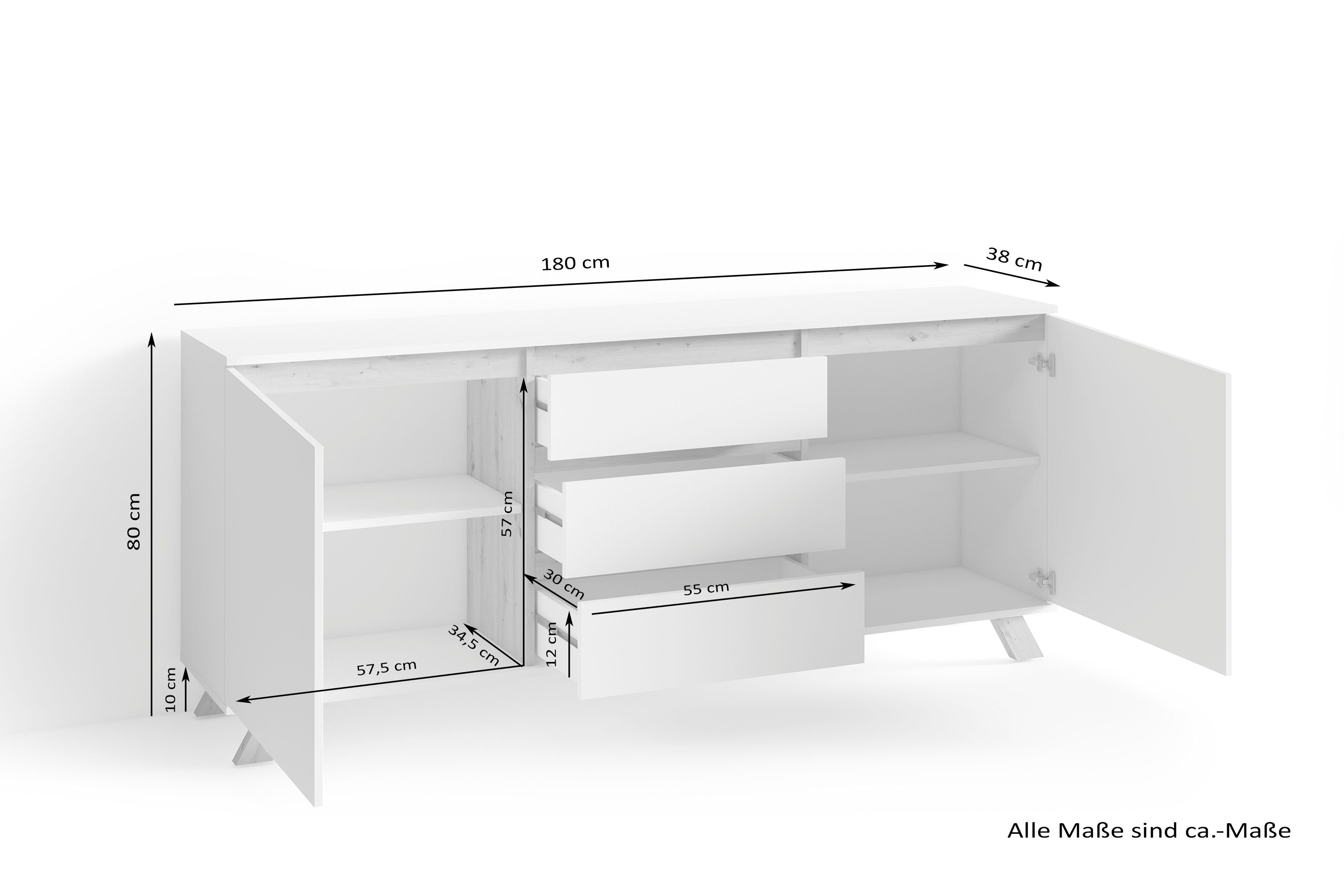 byLIVING Sideboard Valentin