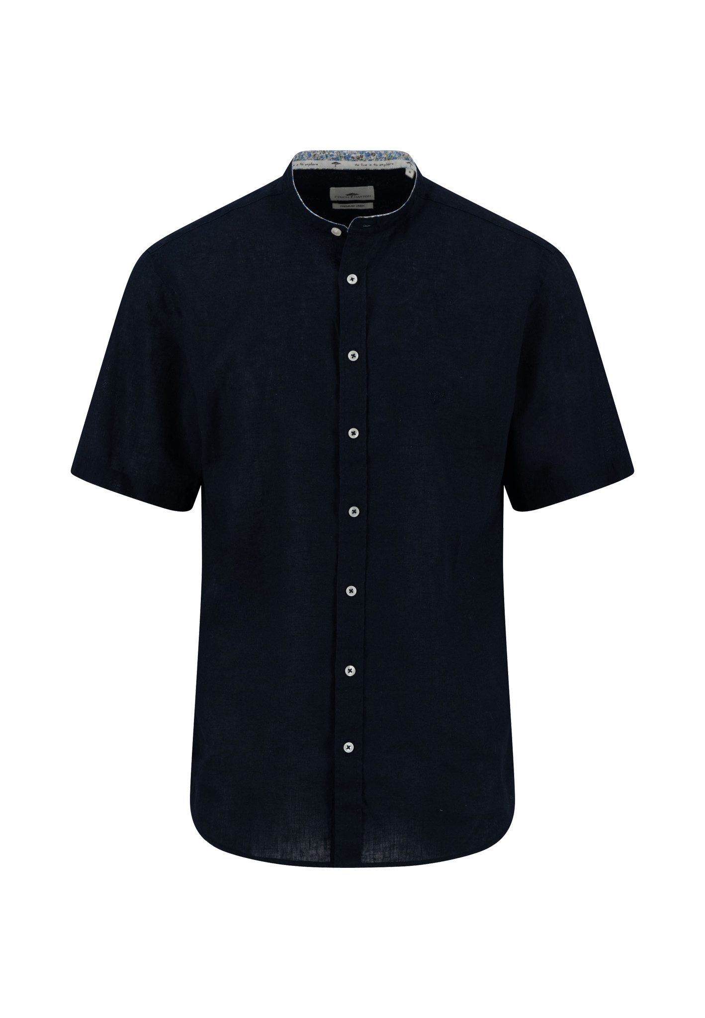 Kurzarmhemd Summer Linen, Stand-Up, 1/2