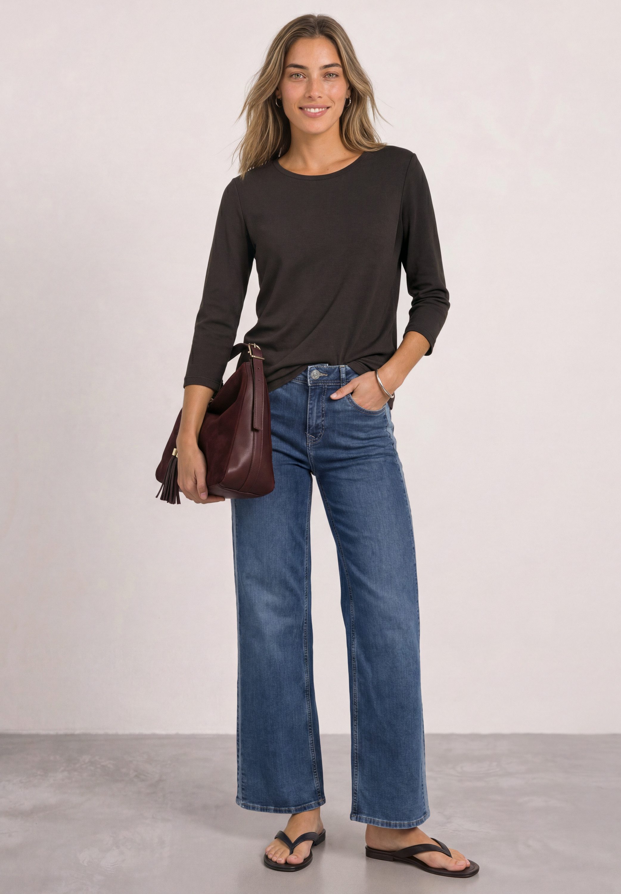 STREET ONE 3/4-Arm-Shirt mit Rundhalsausschnitt – Bild 3 von 5