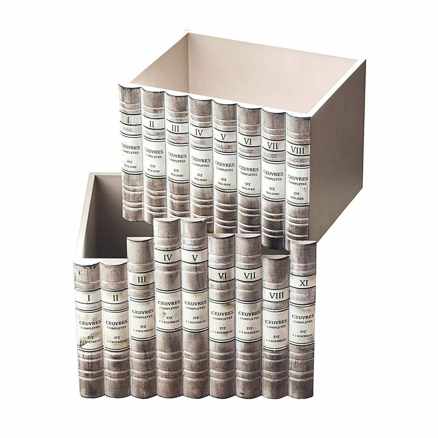 Mirabeau Dekokorb Box 2er Set Yelivor antikgrau/braun (2er Set, 2er Set)