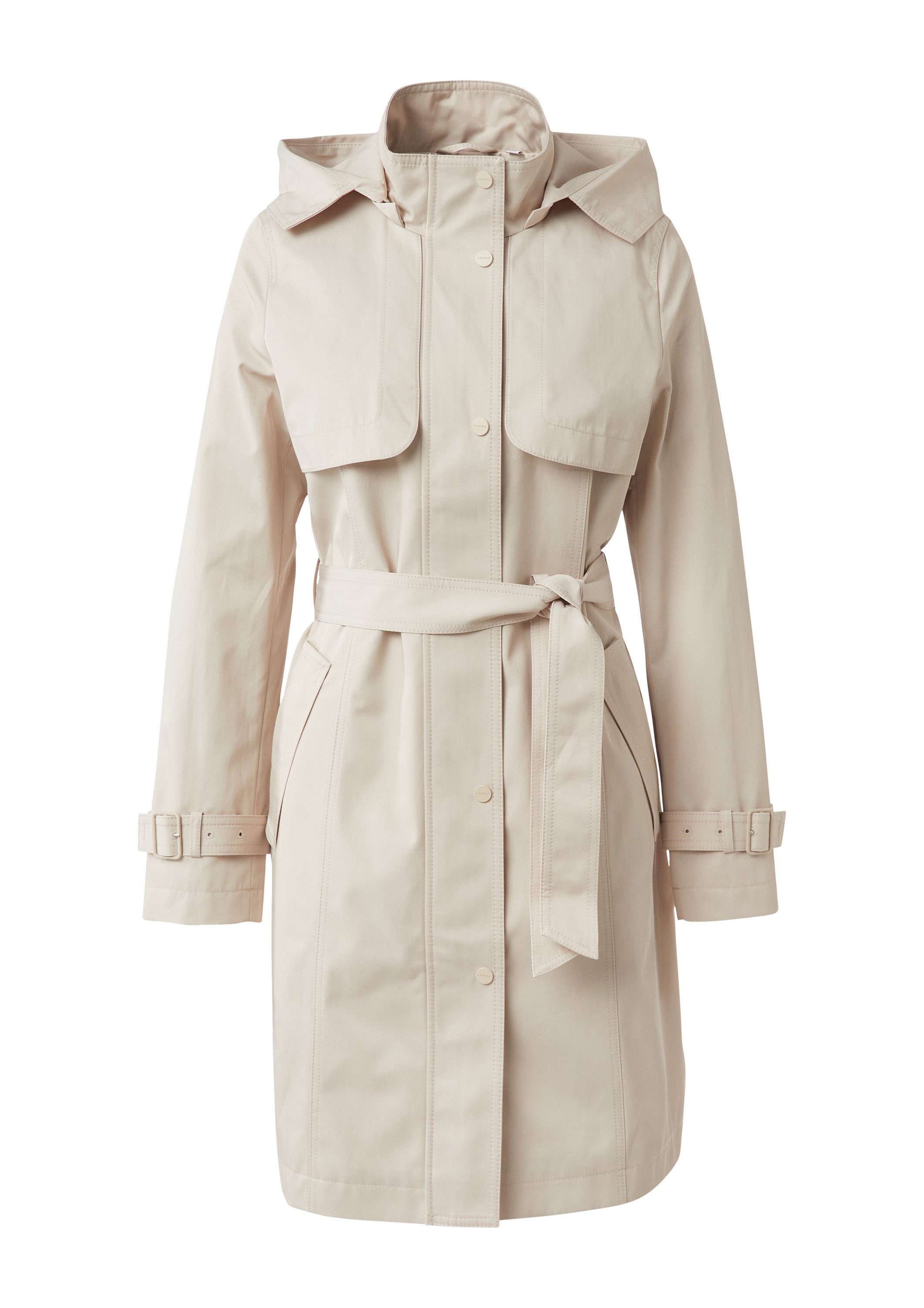 comma Funktionsmantel Outdoor-Mantel Baumwoll-Trenchcoat mit abnehmbarer Ka günstig online kaufen
