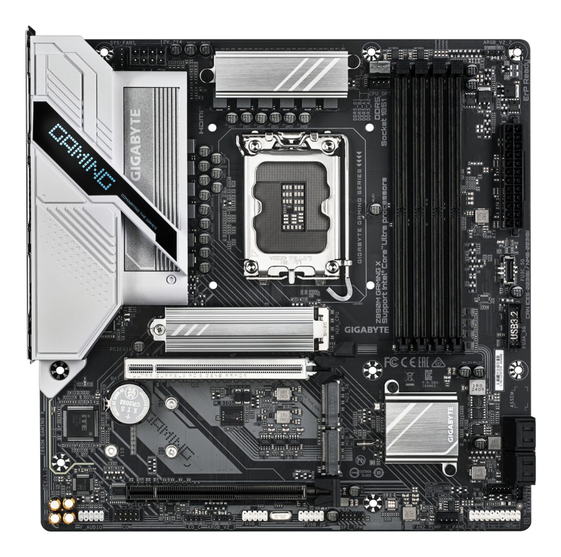 Gigabyte Z890M GAMING X Mainboard - Unterstützt Intel Core Ultra Mainboard