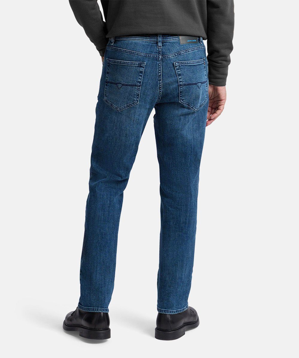 Pierre Cardin 5-Pocket-Jeans Dijon Stretch Comfort Denim Fit Used Blue Rivet Authentic Green