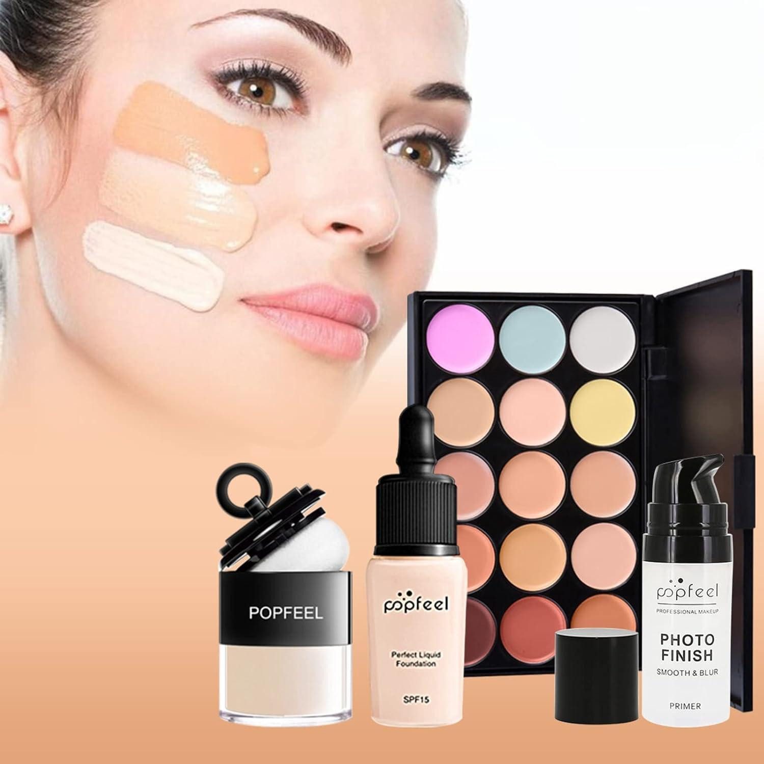 LuxusKollektion Schmink-Set Make-up Geschenkset Schminkkoffer Lidschatten Lippenstift