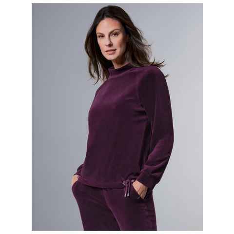 Trigema Sweatshirt TRIGEMA Nicki Pullover mit Kordelzug