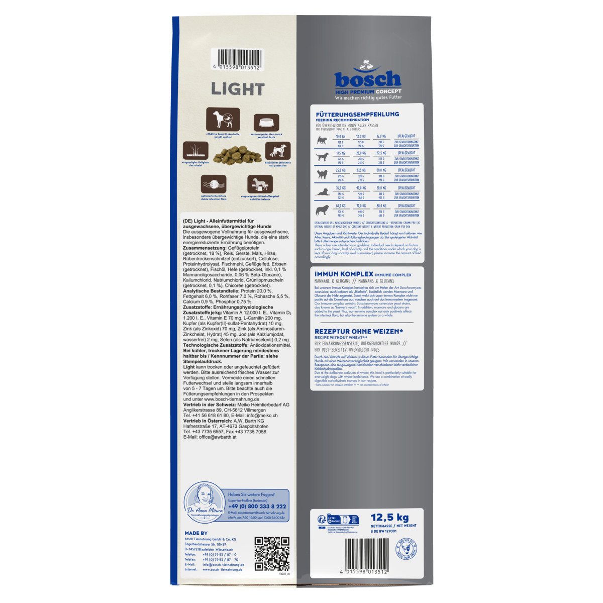 Bosch Petfood Light 12,5 kg, Trockenfutter für: Hund