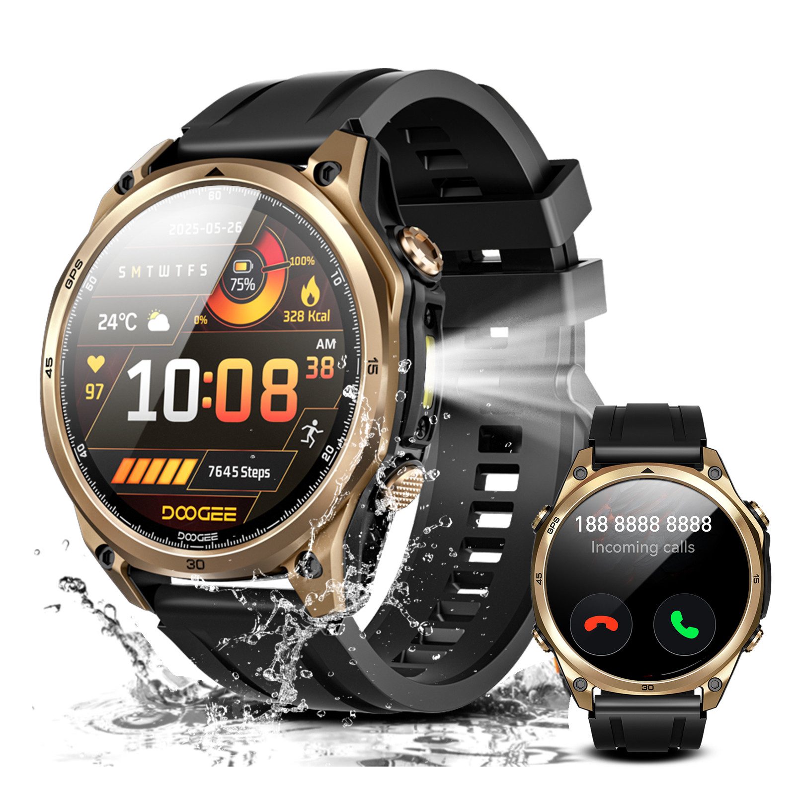 DOOGEE ANYWISE W1 Smartwatch, 178 Sportmodi, 24h Gesundheit, 14 Tage Akku Smartwatch