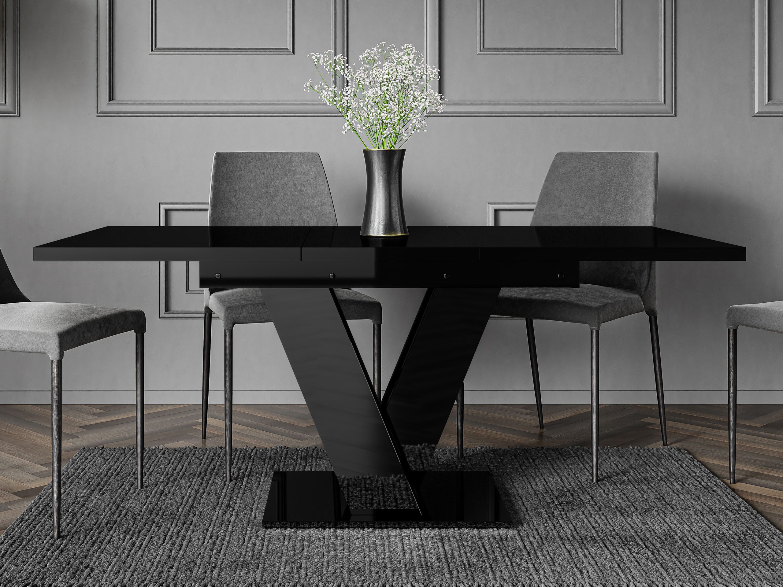 MIRJAN24 Esstisch Masiv (Ausziehbar), L: 120-160 cm, Rechteck
