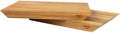 Siena Home Schneidebrett BRESCIA, Eichenholz, (2-St), 45° Griffleiste, aus FSC®-zertifiziertem Eichenholz