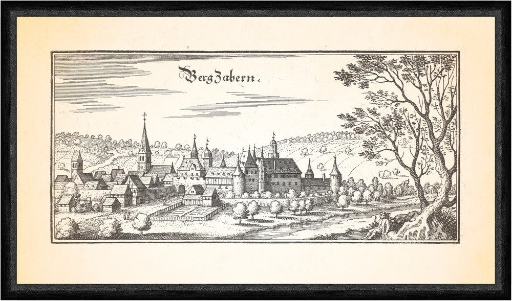 Kunstdruck Bergzabern Heilbad Weinstrasse Kurpfalz Wasserburg Marktkirche Faks_Me