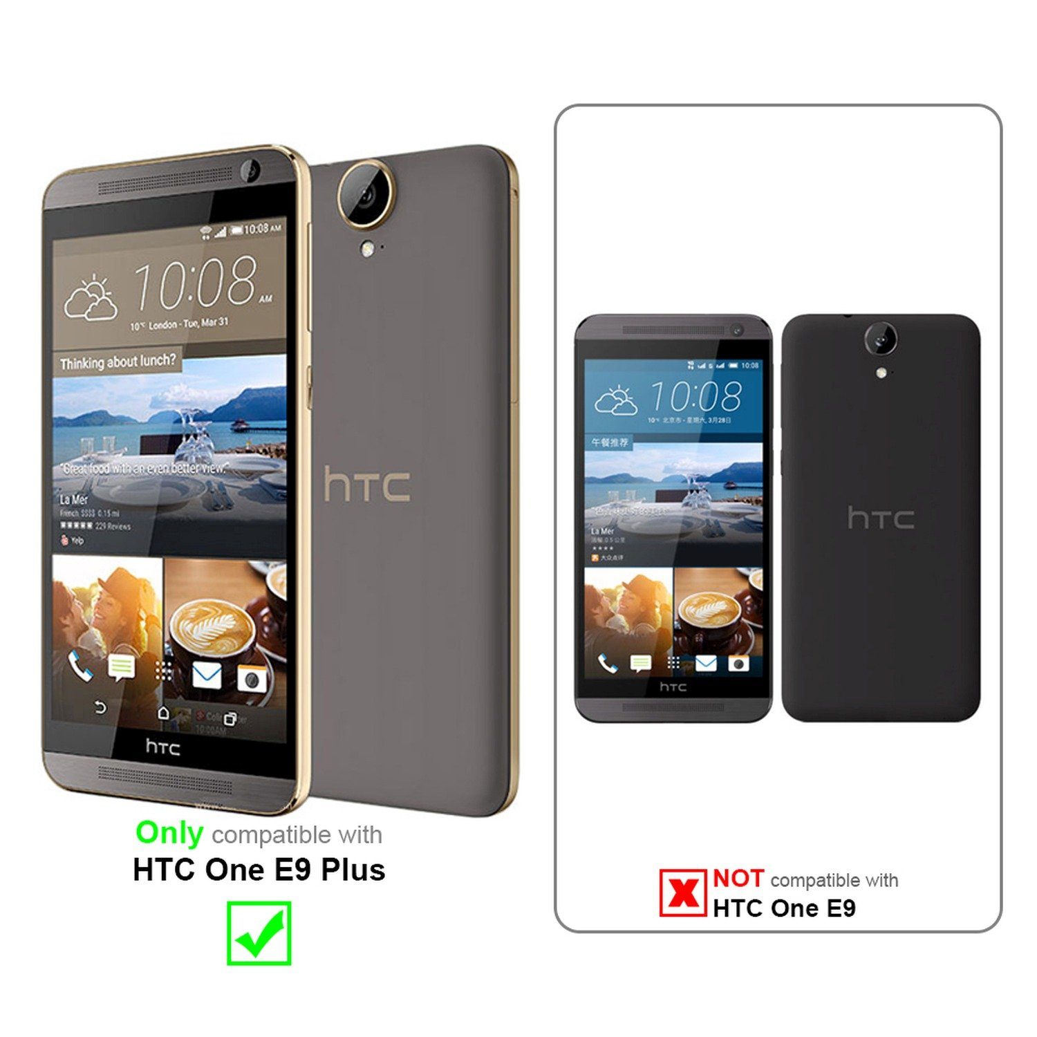 Cadorabo Handyhülle TPU S-Line HTC ONE E9 PLUS, Flexible TPU Silikon Handy  Schutzhülle - Hülle - ultra slim