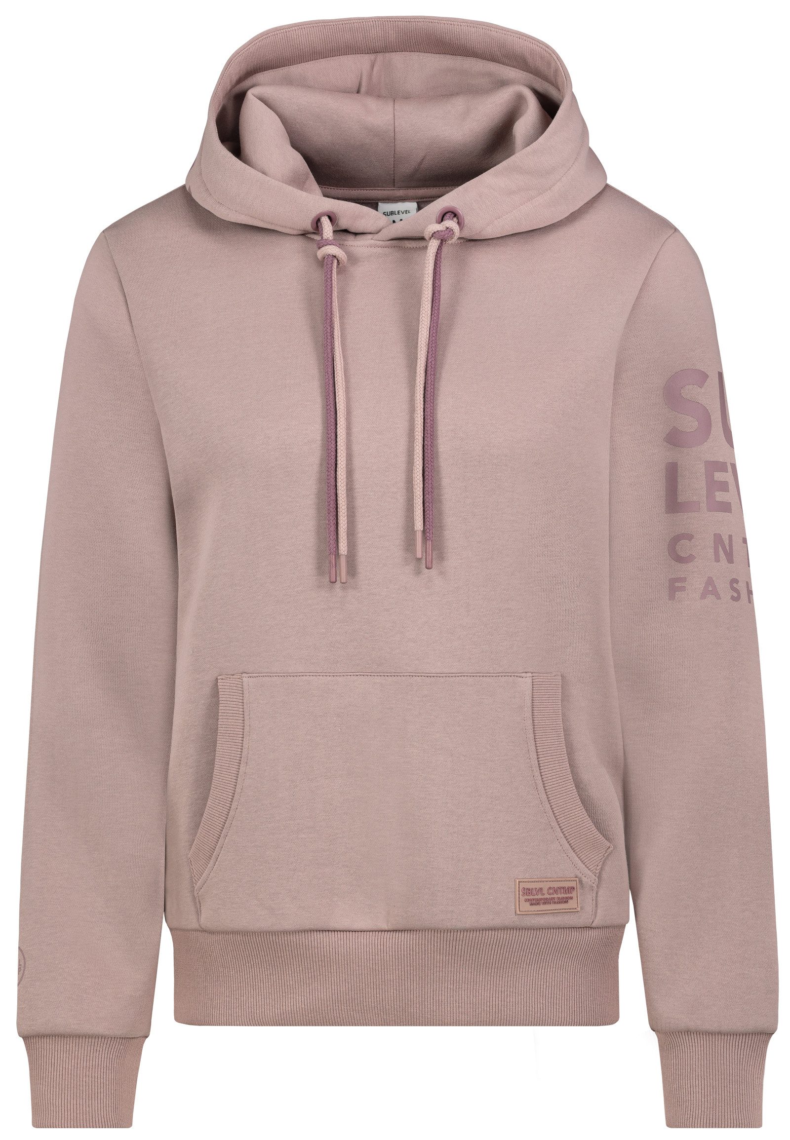 SUBLEVEL Hoodie mit Kängurutasche und Logo-Print günstig online kaufen