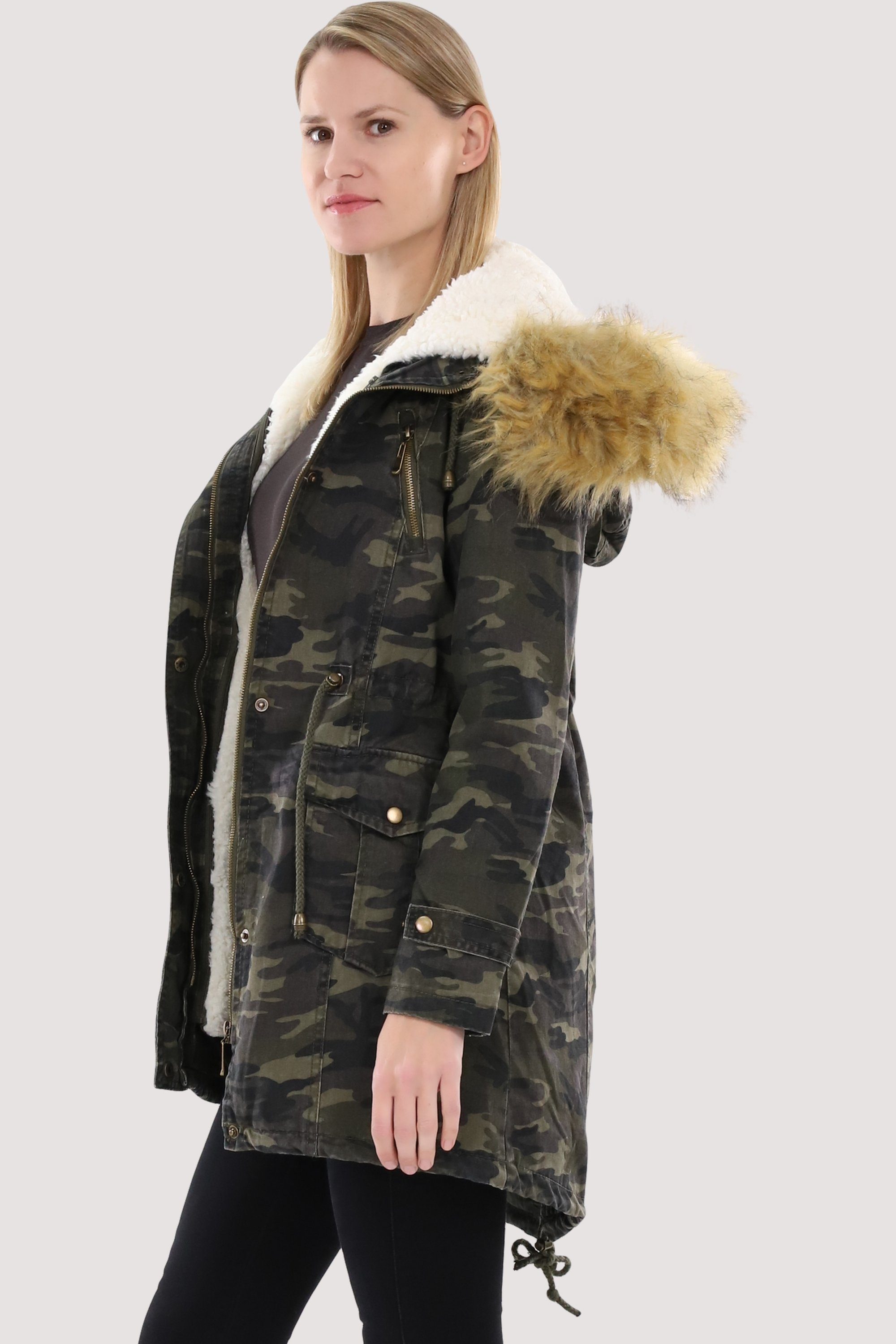 malito more than fashion Parka 81109 Winterjacke in Camouflage Military-Loo günstig online kaufen