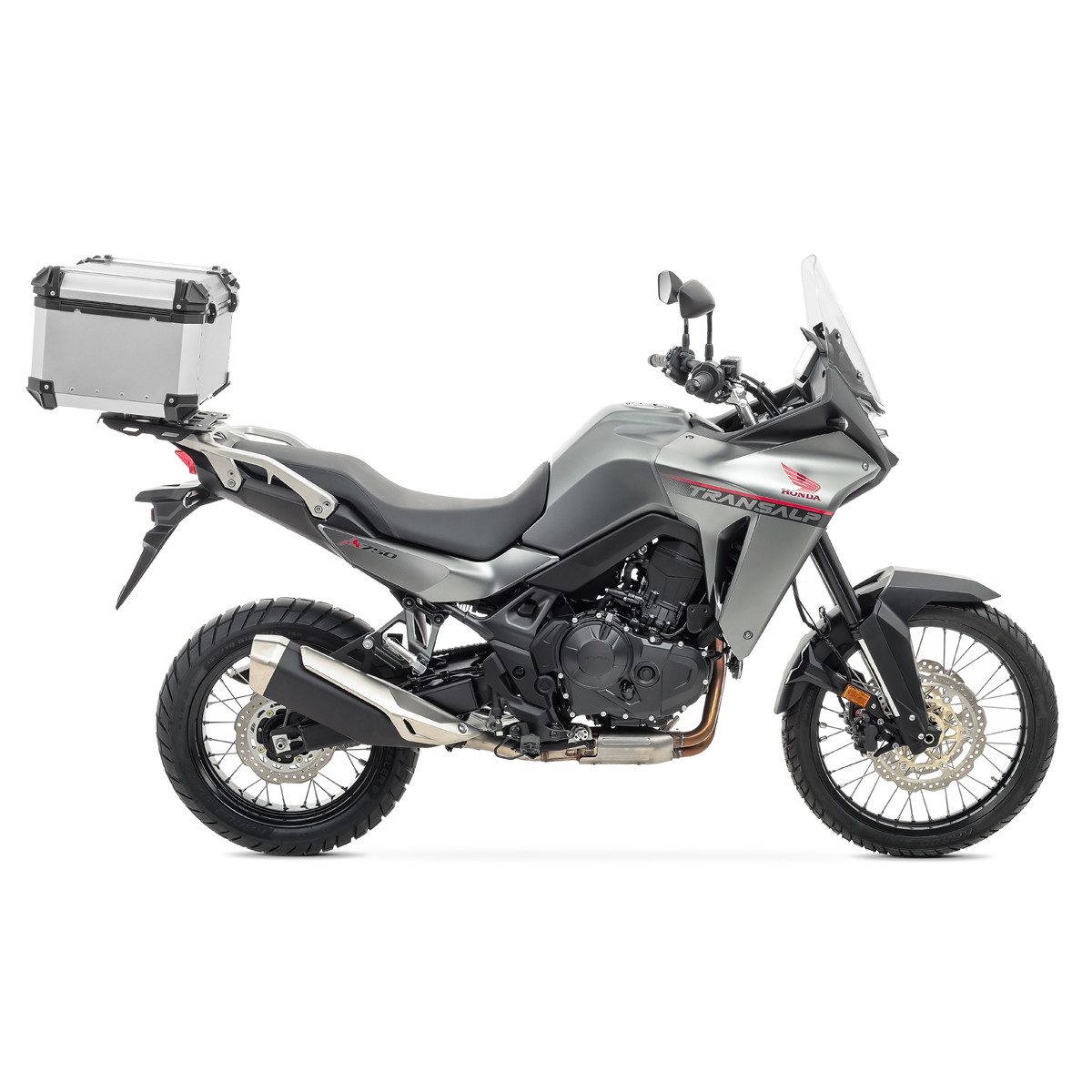 Bagtecs Topcase Set Alu Topcase + Gepäckbrücke für Honda Transalp XL 750 23-25 XB65 si