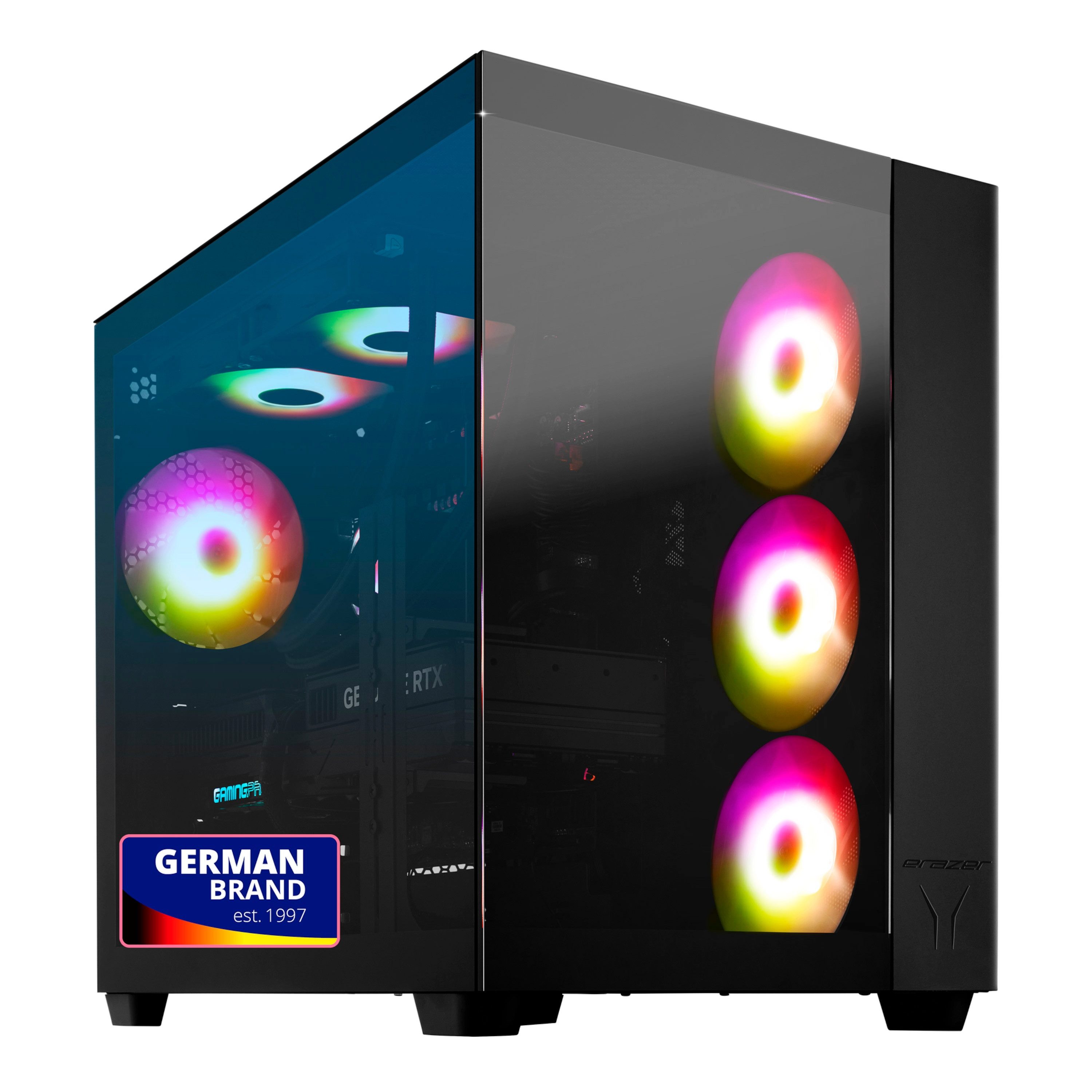 ERAZER High-End Gaming PC ERAZER Tank X15 (MD340128) Gaming-PC (AMD Ryzen 7 7800X3D, NVIDIA GeForce RTX 5060 Ti, 32 GB RAM, 1000 GB SSD, TANK X15)