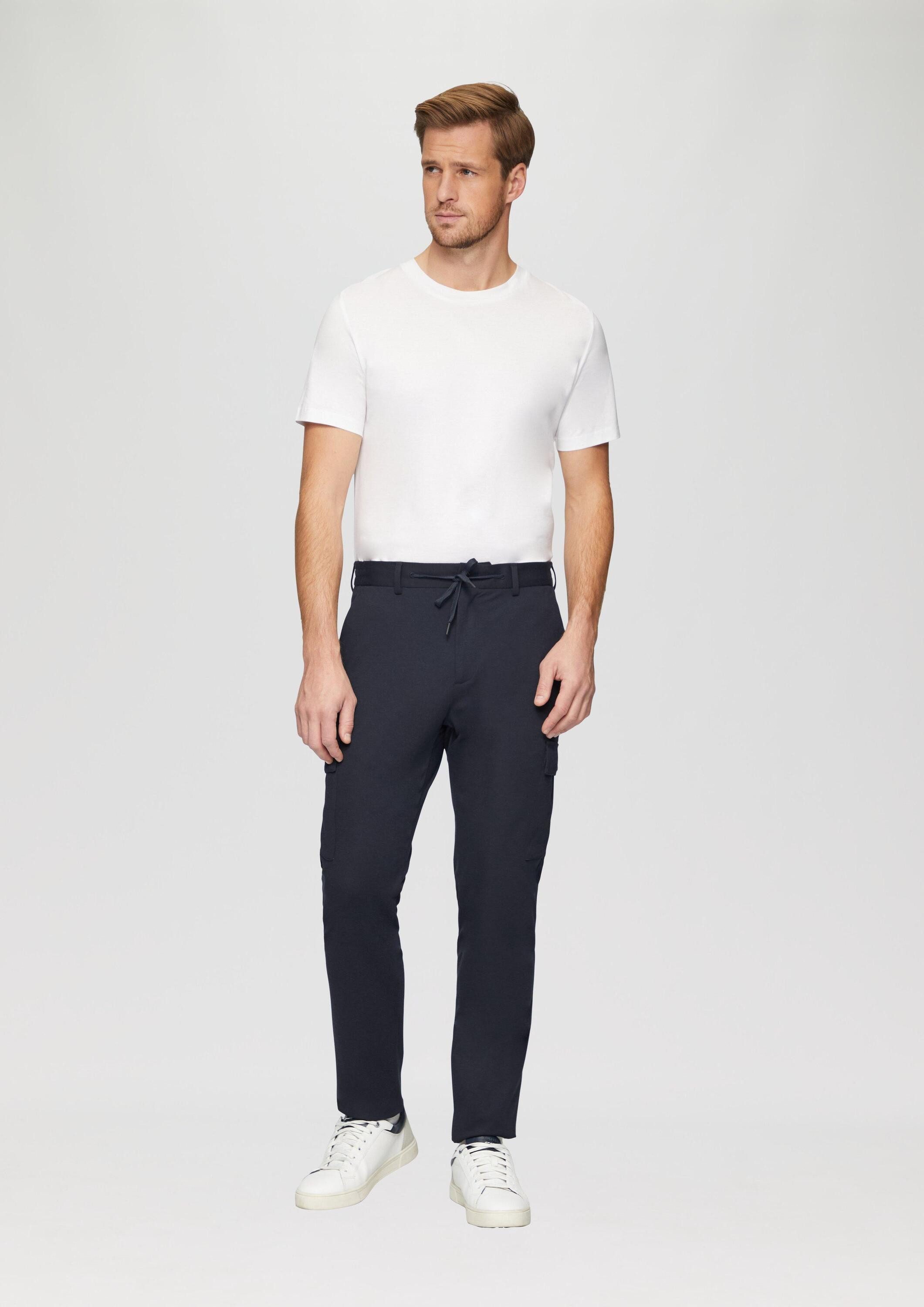 s.Oliver Chinos Anzughose S.OJOGG s.O JOGG: Cargohose aus Piqué-Jersey