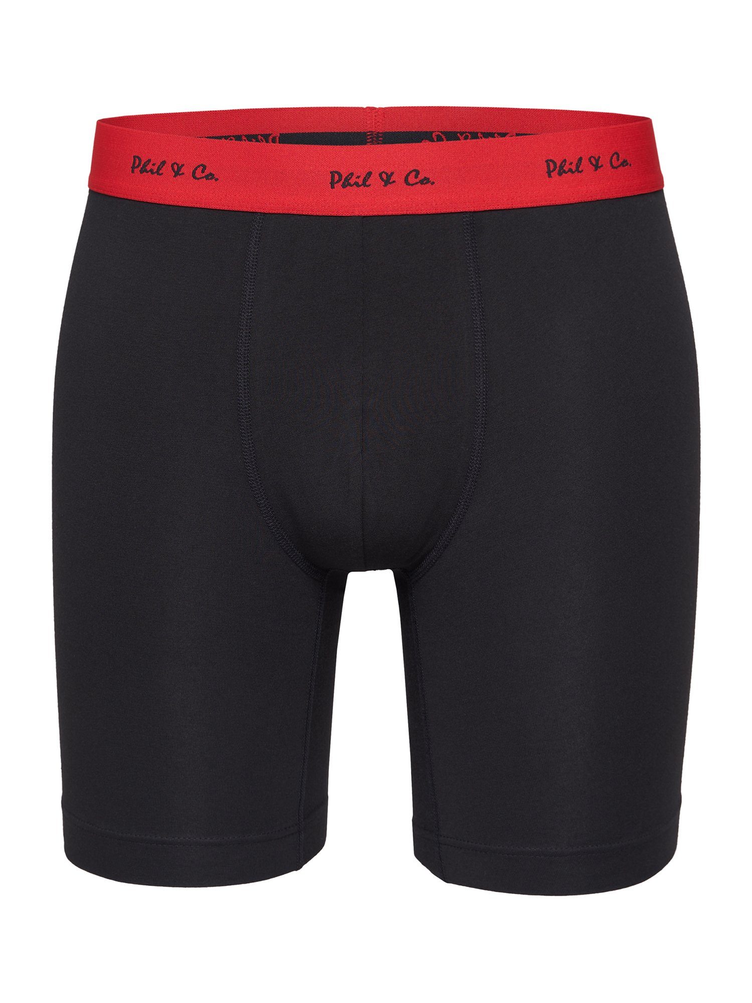 Jersey Unterhose Boxer all-black Co. Langer Phil & (3-St) Boxer-Brief Boxer Long Retro-Shorts