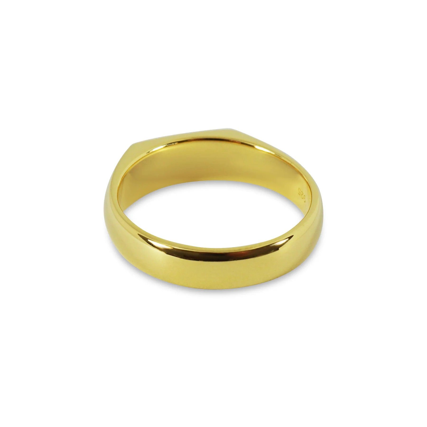 Sprezzi Siegelring poliert, Sterling Silber Silber minimalistisch, handgemacht, Herren poliert, Fashion Ring geeignet für Gold aus Gravur und 925