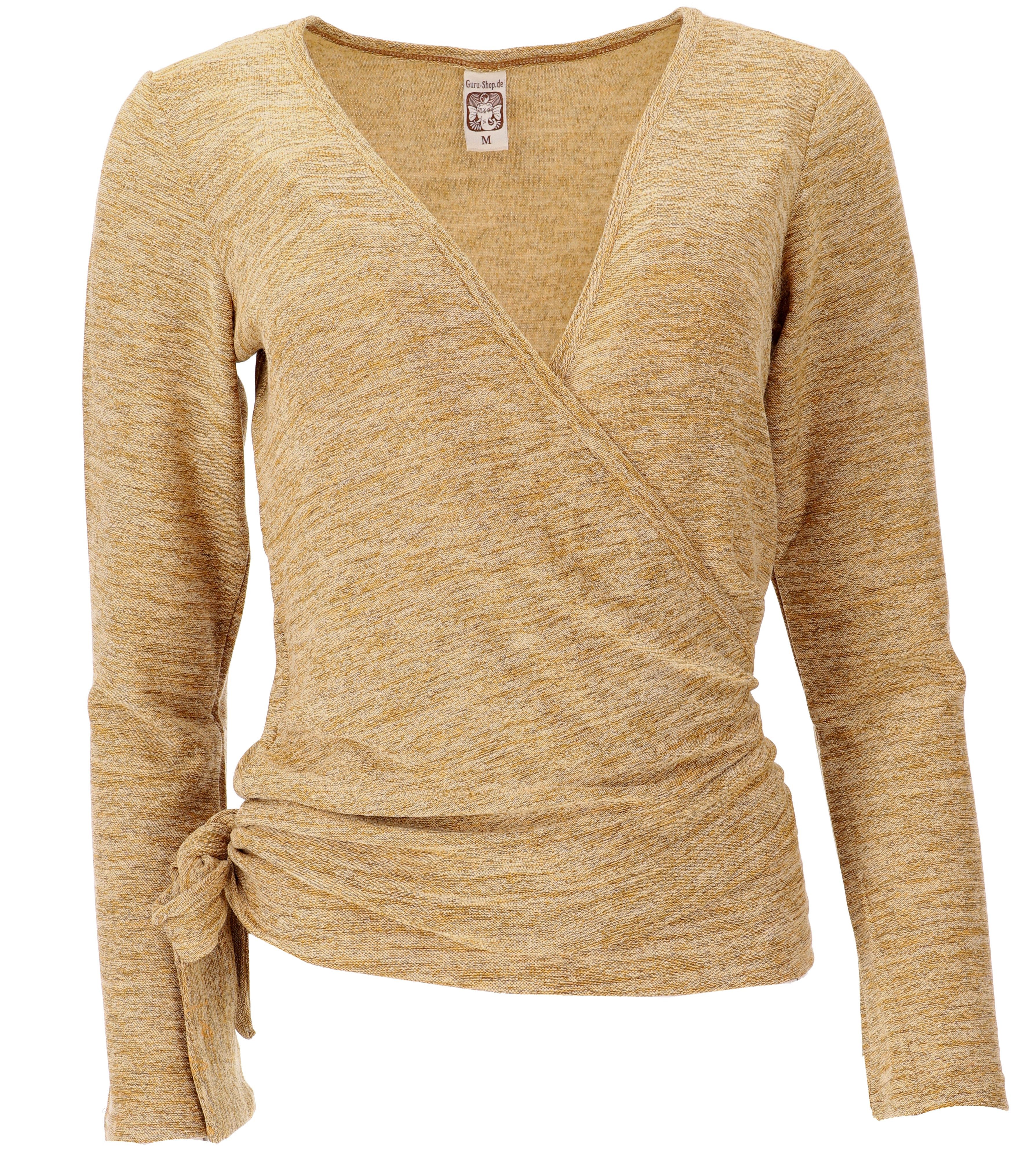 Guru-Shop Longsleeve Wickelshirt, Pullover, Wickeljacke, Yogashirt -.. alternative Bekleidung