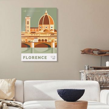 Posterlounge Acrylglasbild Nigel Sandor, Duomo in Florence, Mediterran Digitale Kunst